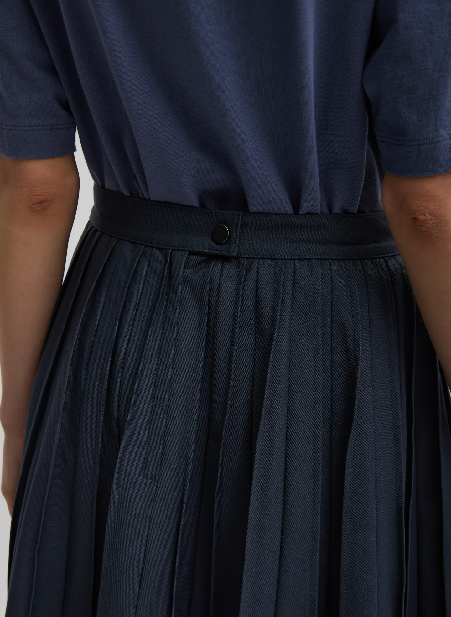 Oliver Cotton Stretch Tricotine Pintucked Skirt - Image 6