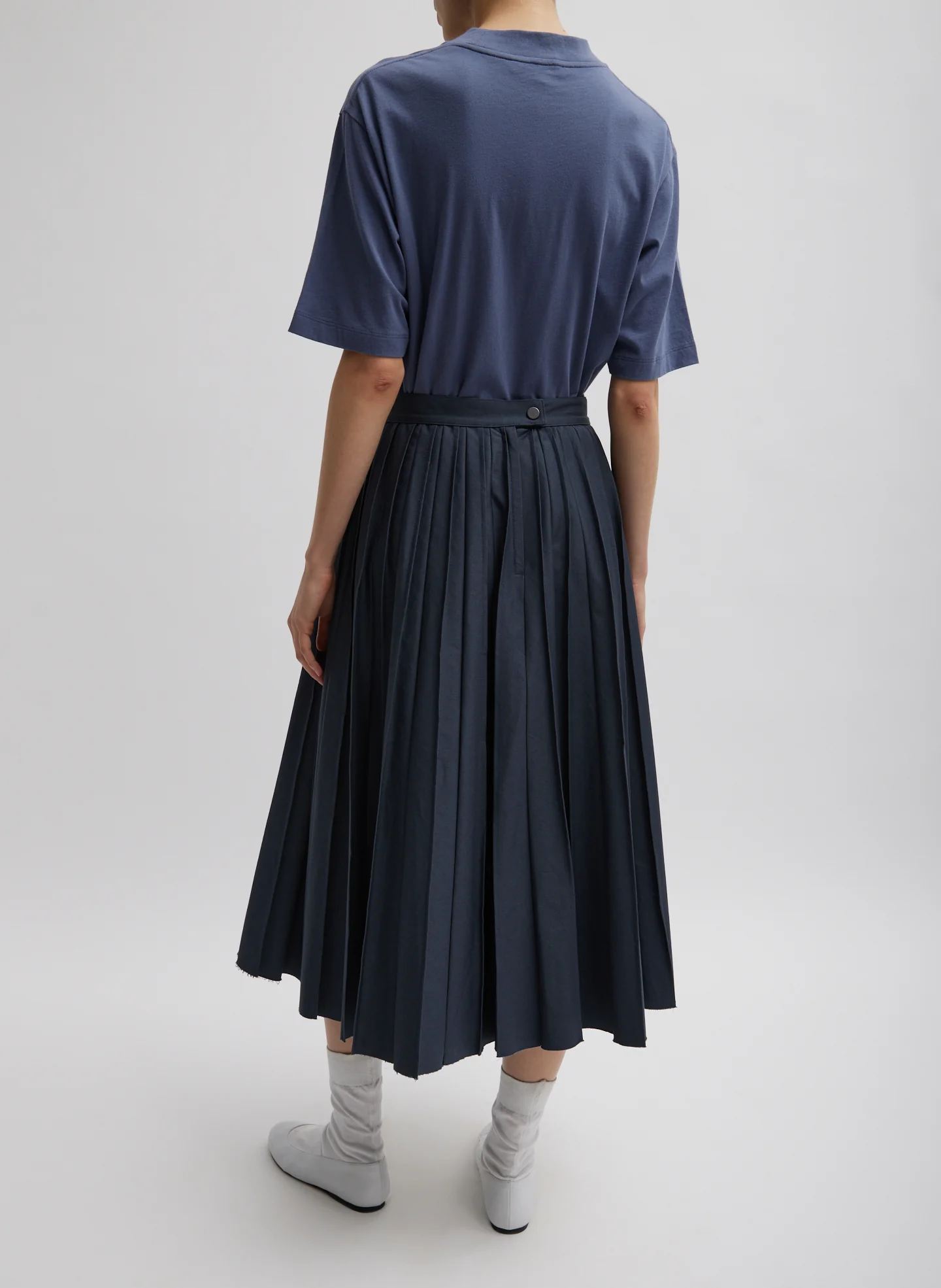 Oliver Cotton Stretch Tricotine Pintucked Skirt - Image 9