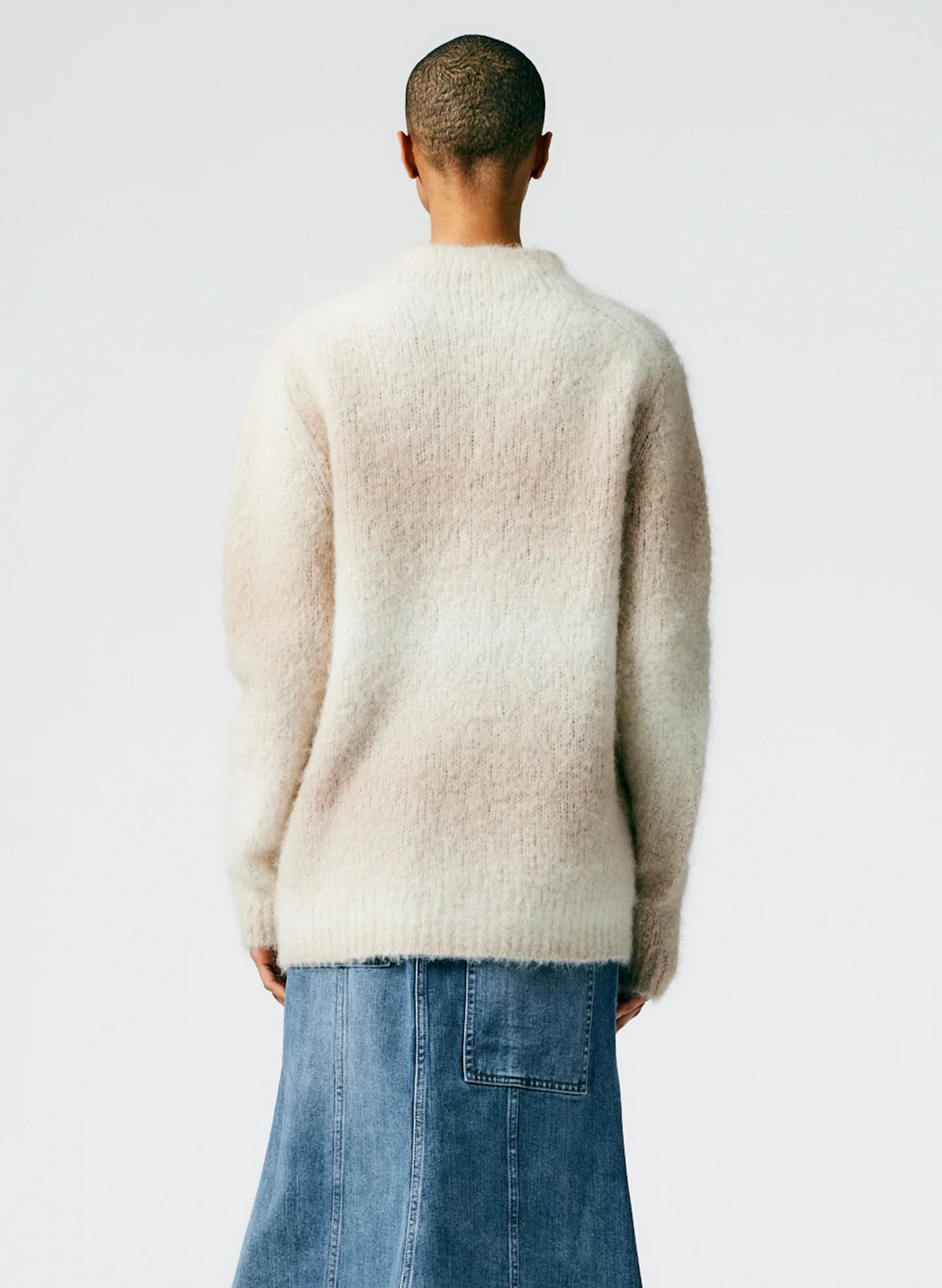 Ombre Superfine Alpaca Funnel Neck Pullover - Image 5