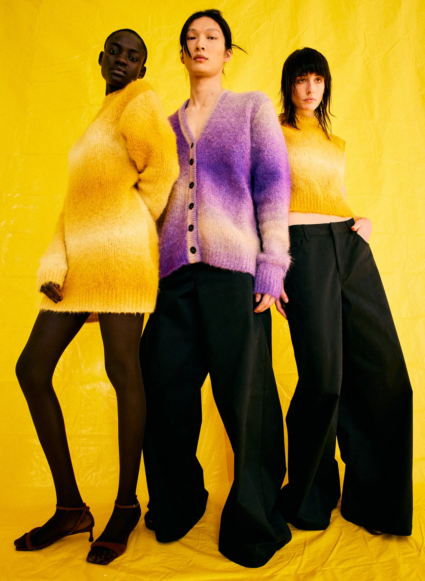 Ombre Superfine Alpaca Funnel Neck Pullover - Image 2