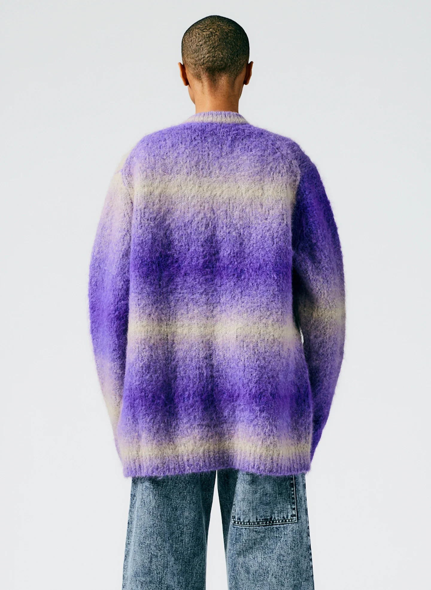Ombre Superfine Alpaca Grandpa Cardigan - Image 4
