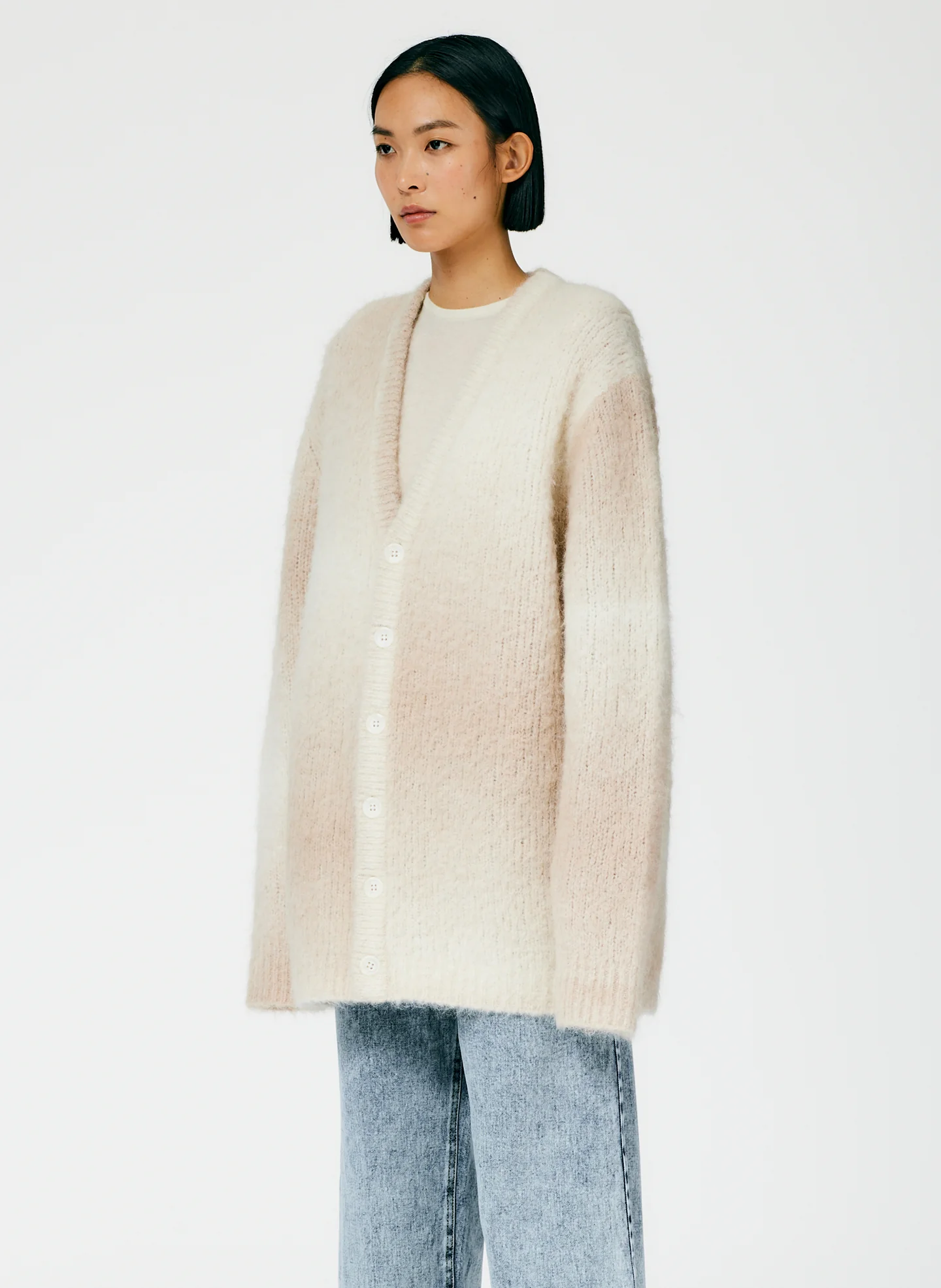 Ombre Superfine Alpaca Grandpa Cardigan - Image 4