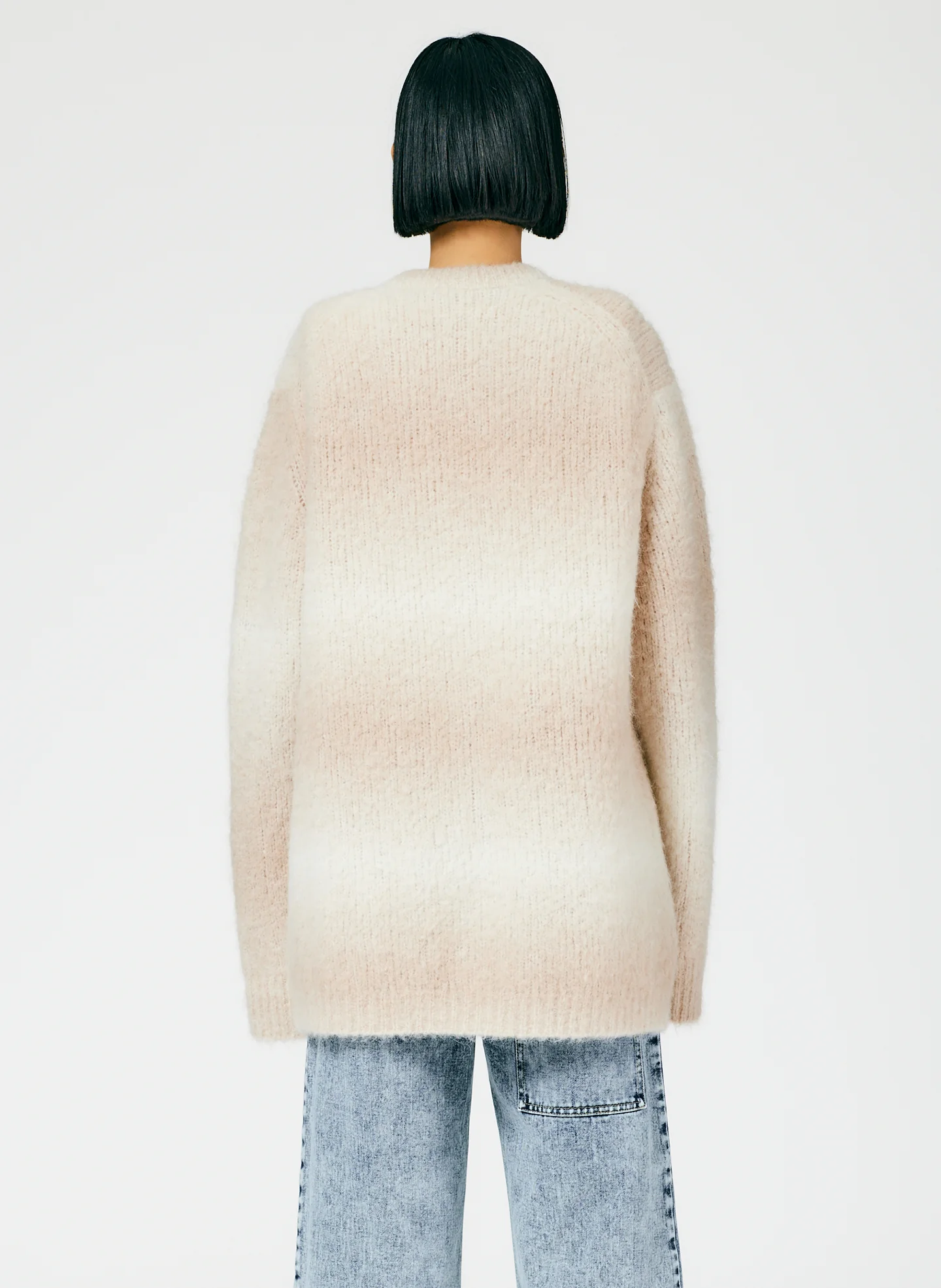 Ombre Superfine Alpaca Grandpa Cardigan - Image 5