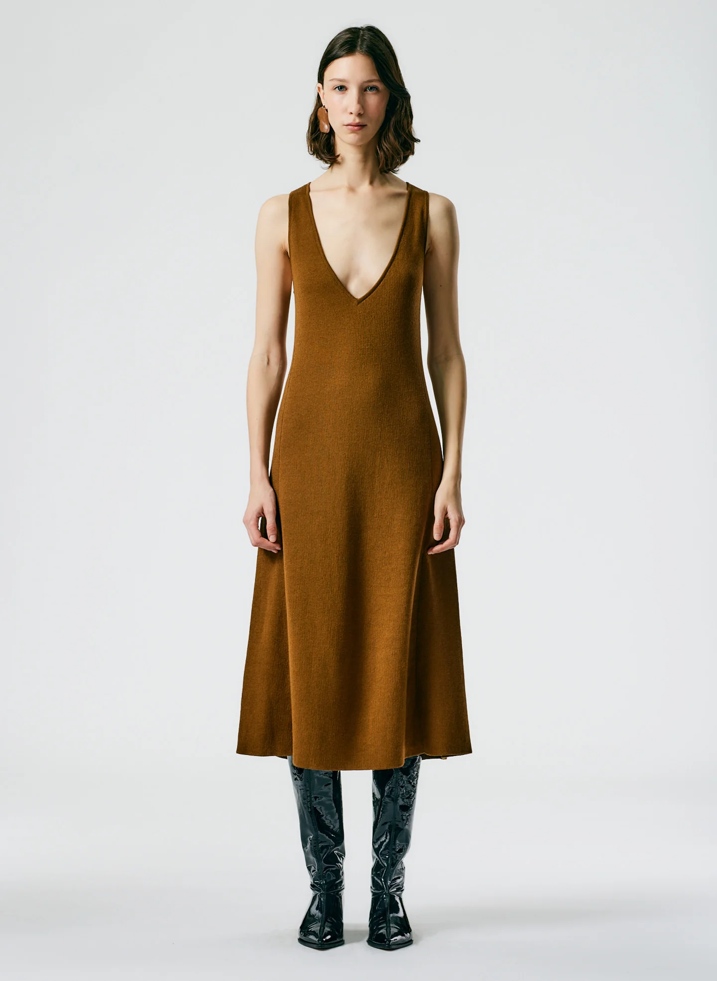Organic Cotton Tencel V-Neck Cami Dress - Image 3