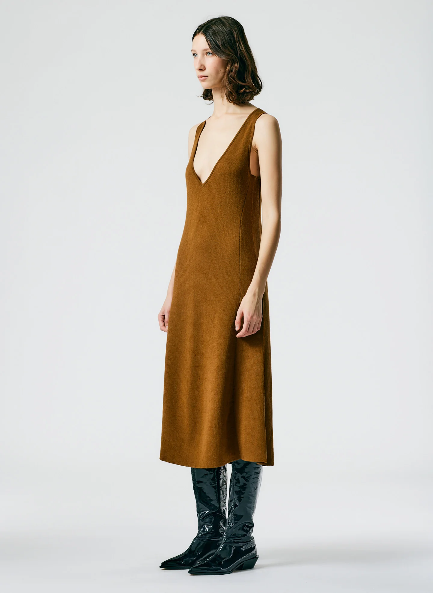 Organic Cotton Tencel V-Neck Cami Dress - Image 4