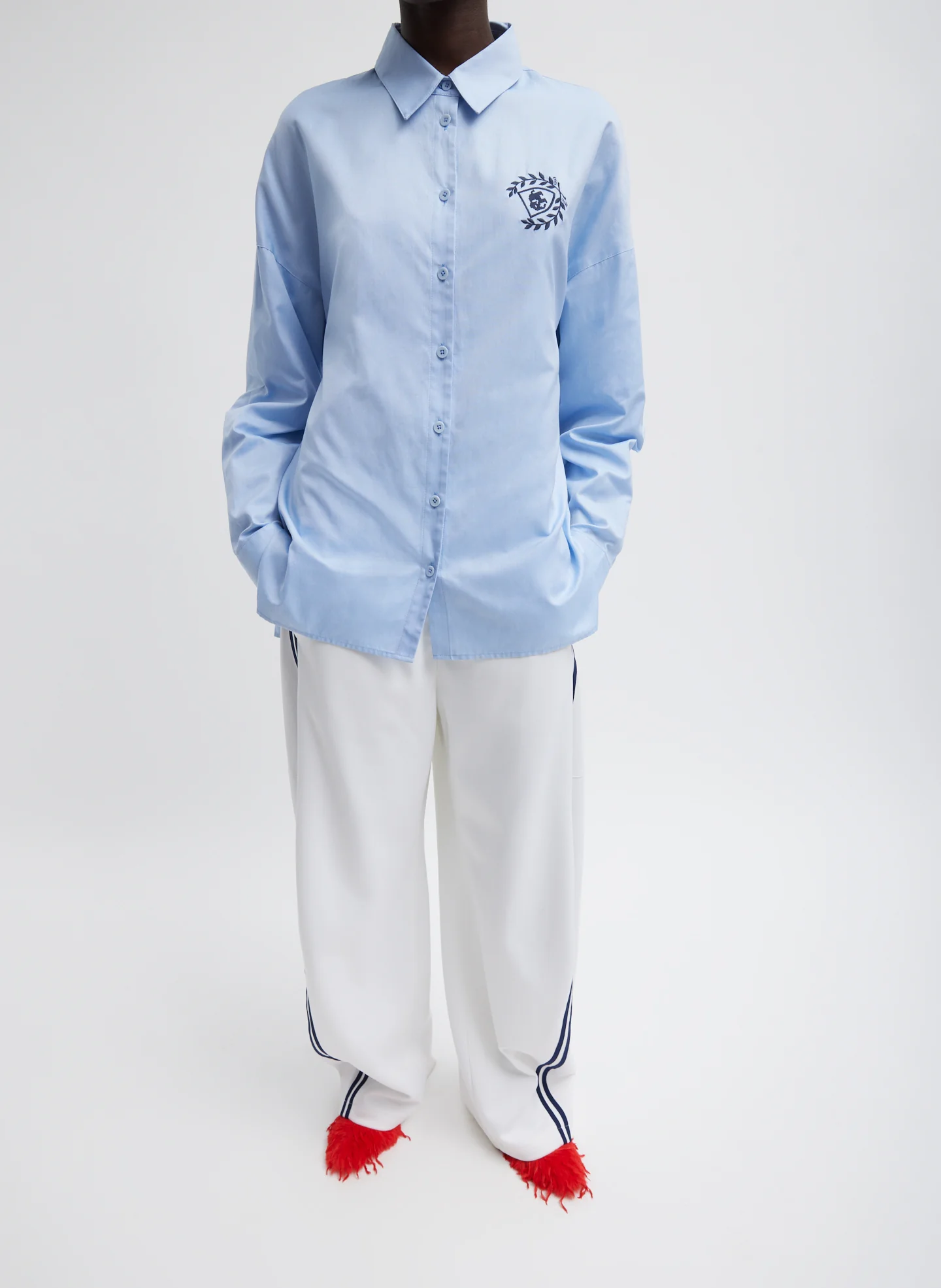 Oxford Shirting Crest Gabe Oversized Shirt - Image 4