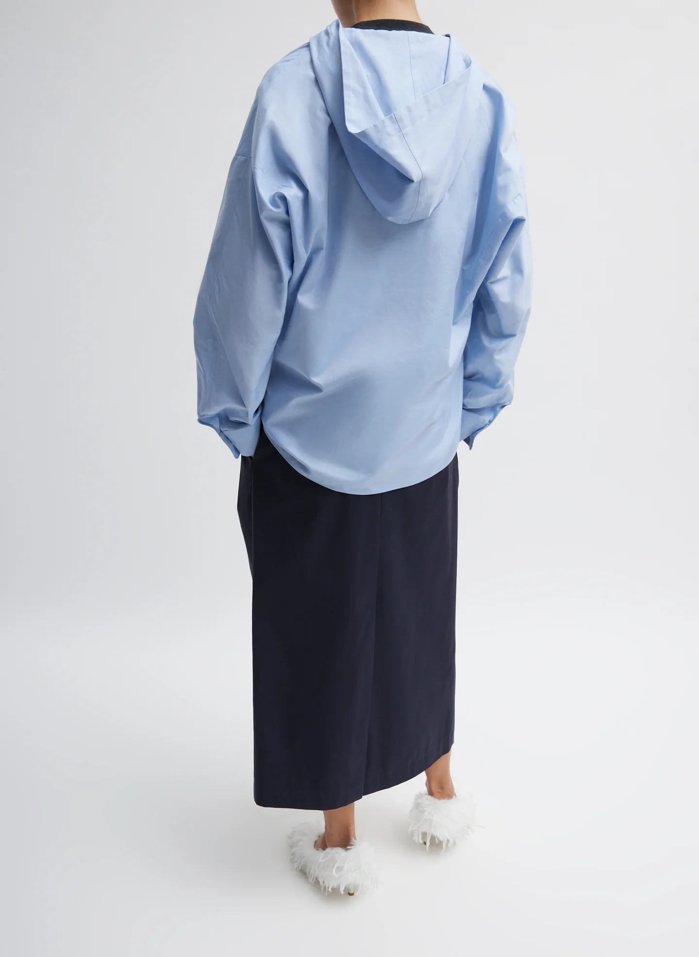 Oxford Shirting Hooded Shirt - Image 5