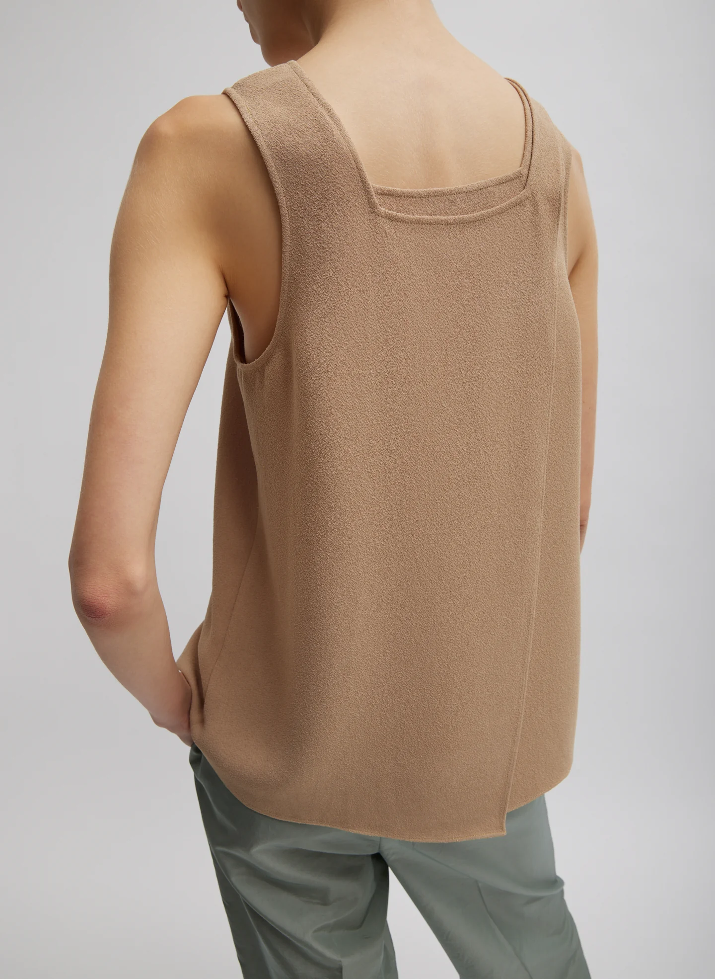 Pebble Sable Square Neck Cross Back Tank - Image 2