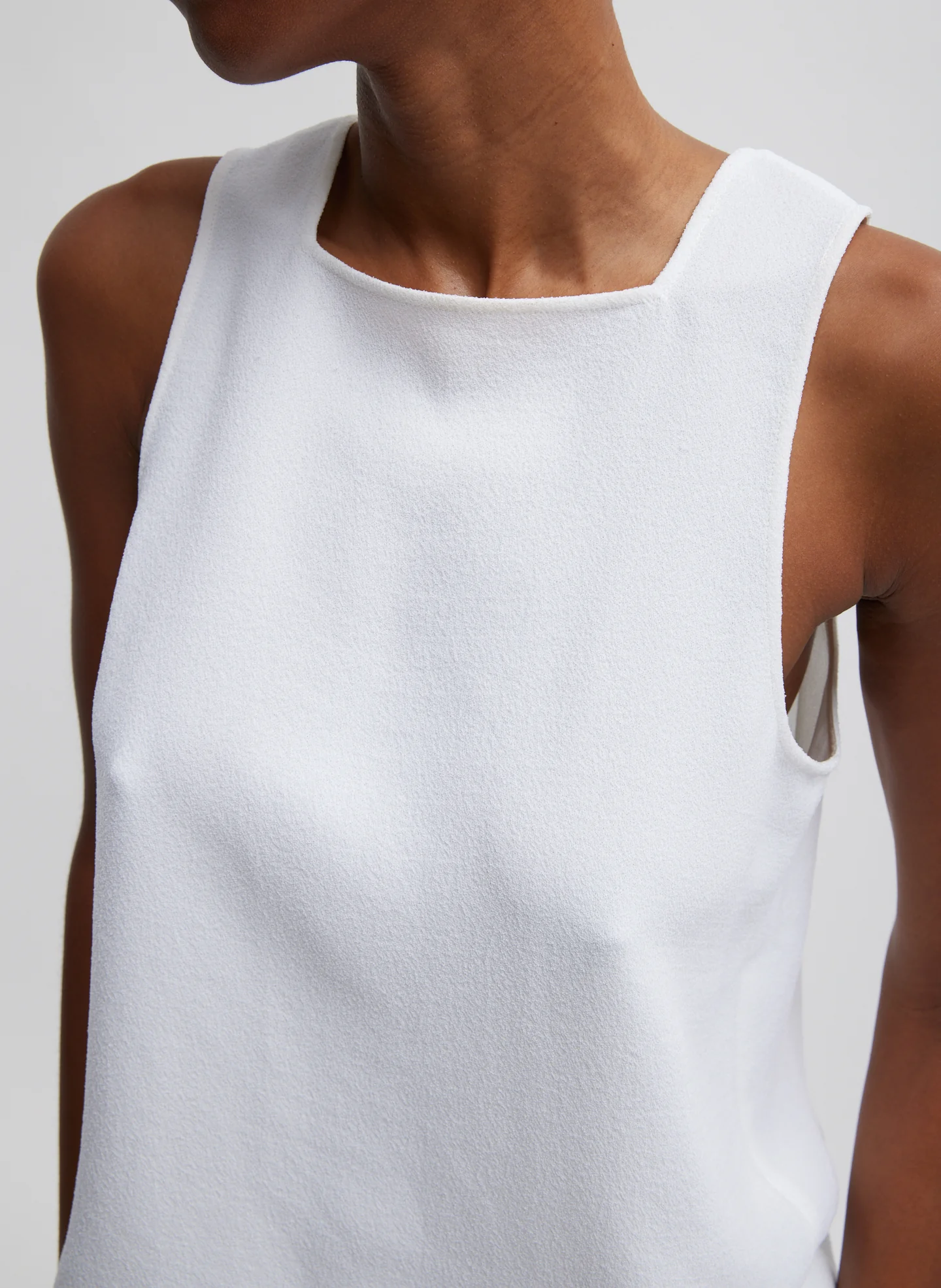 Pebble Sable Square Neck Cross Back Tank