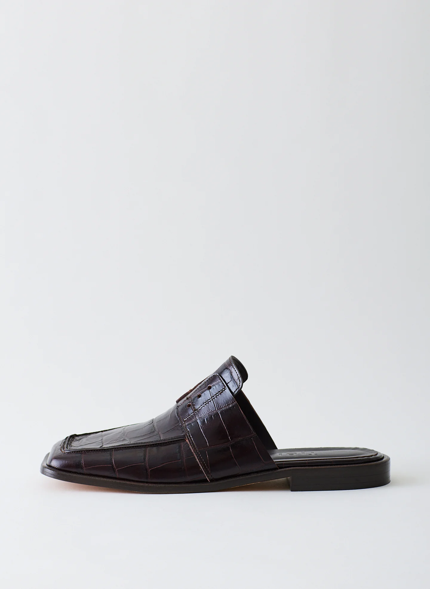 Croc Print Pedro Slide Square Toe Loafer