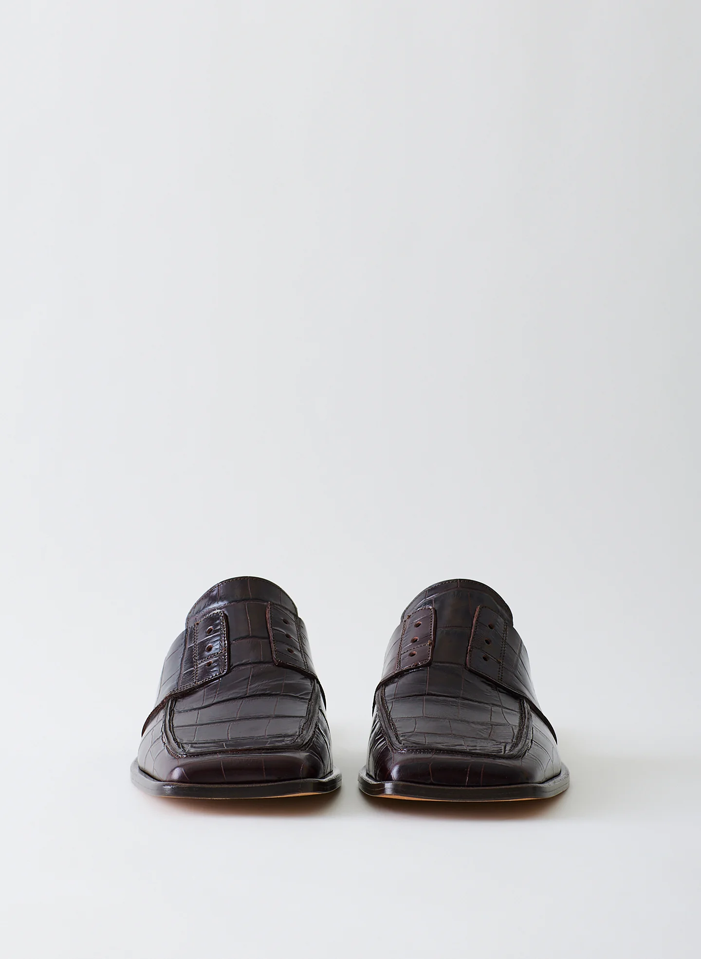 Croc Print Pedro Slide Square Toe Loafer - Image 4