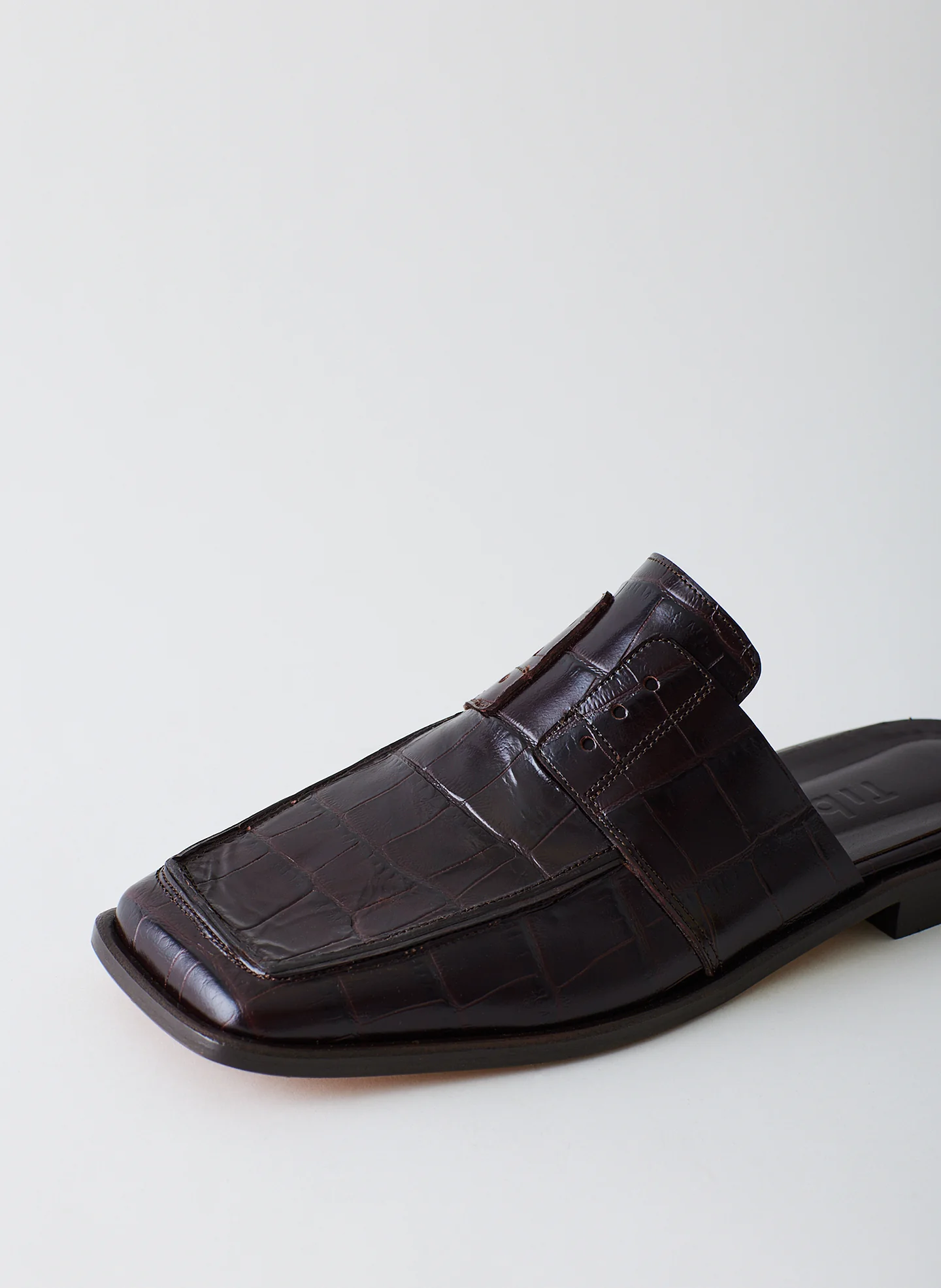 Croc Print Pedro Slide Square Toe Loafer - Image 6