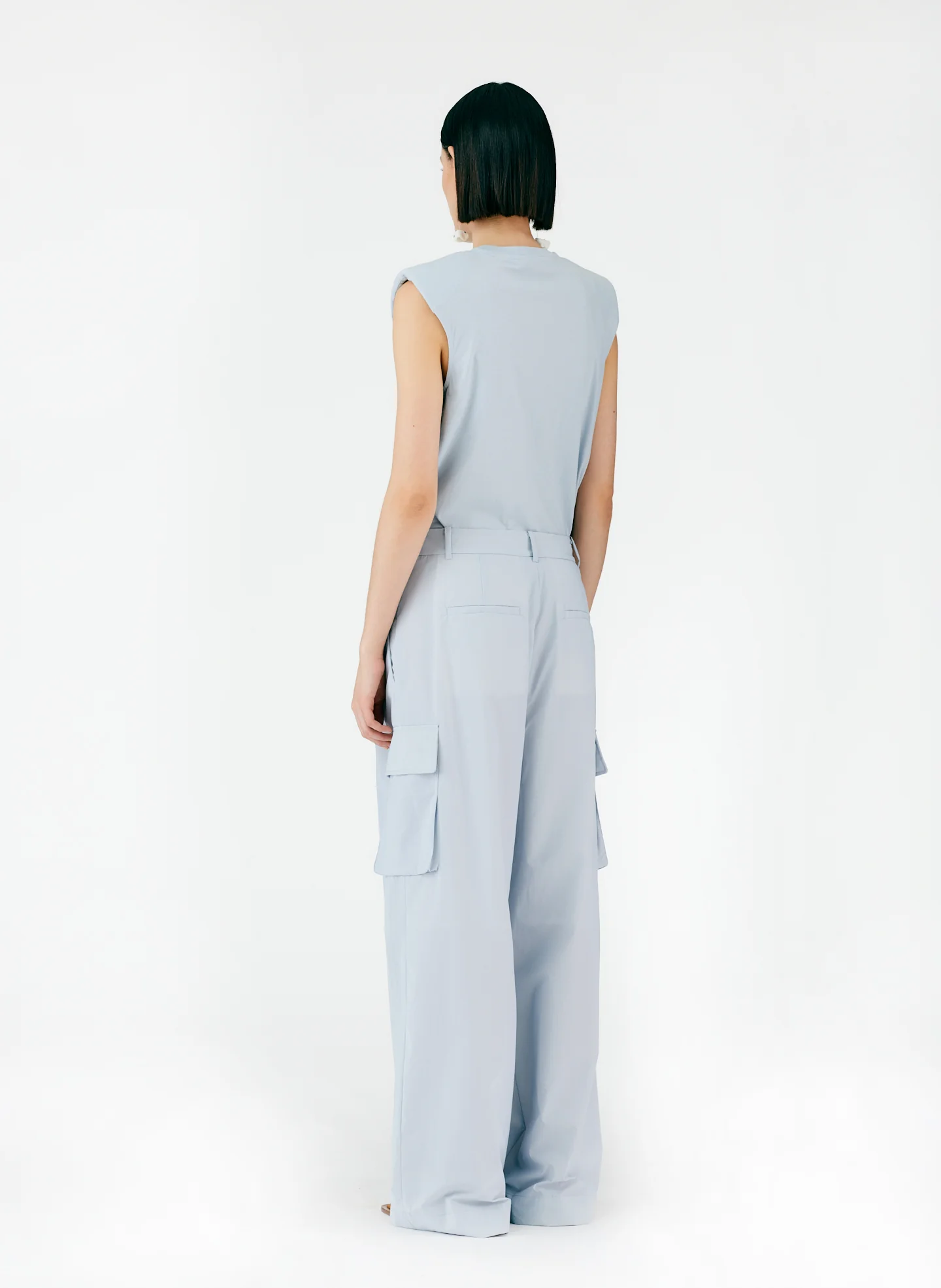 Powder Nylon Pleated Cargo Stella Pant - Image 5
