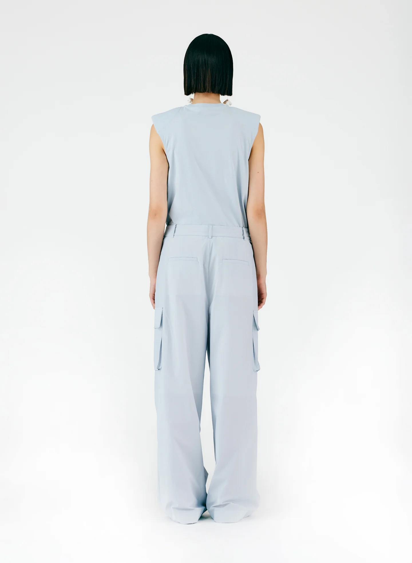 Powder Nylon Pleated Cargo Stella Pant - Image 6