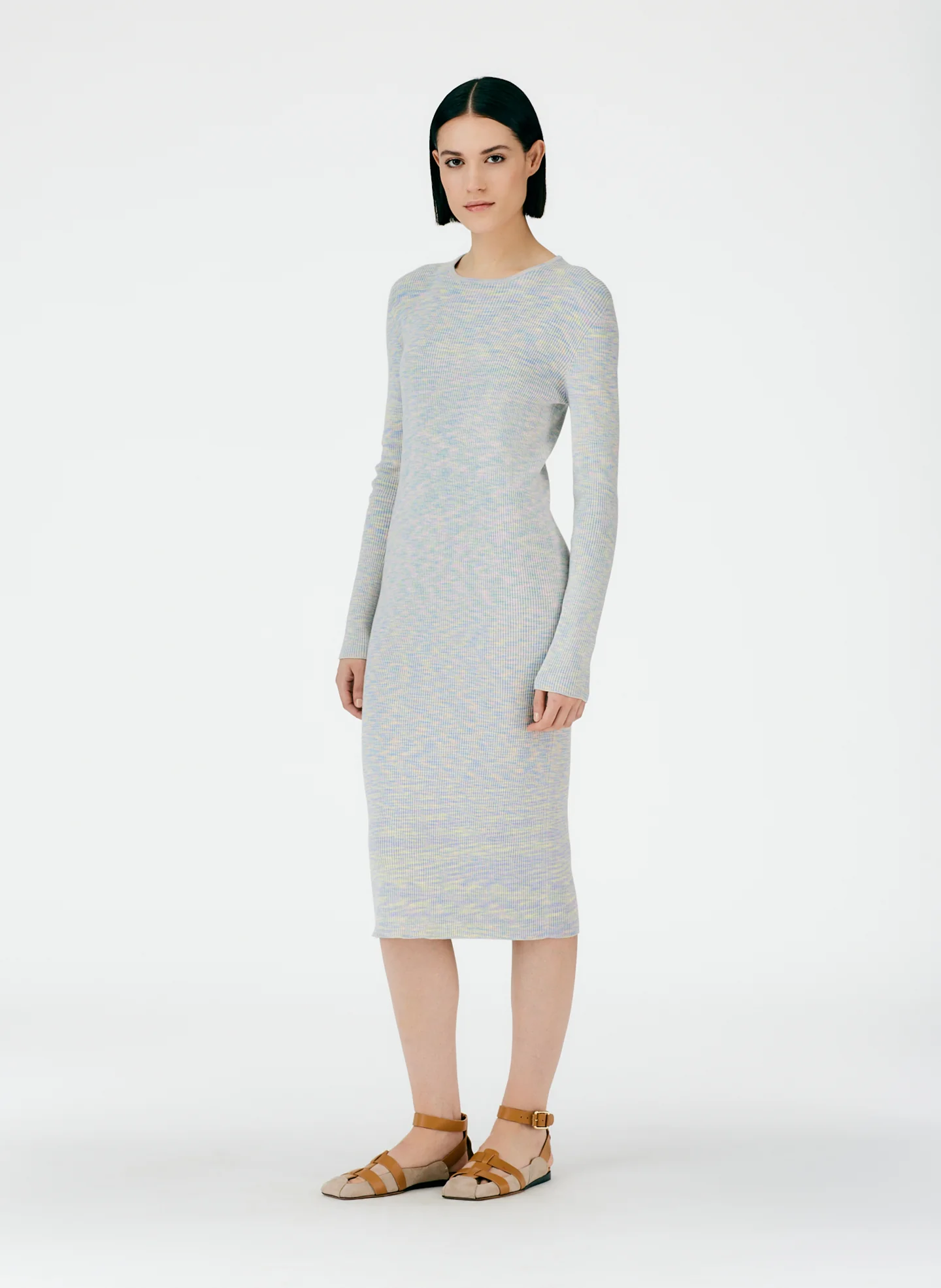 Printed Combed Cotton Crewneck Shift Dress - Image 2