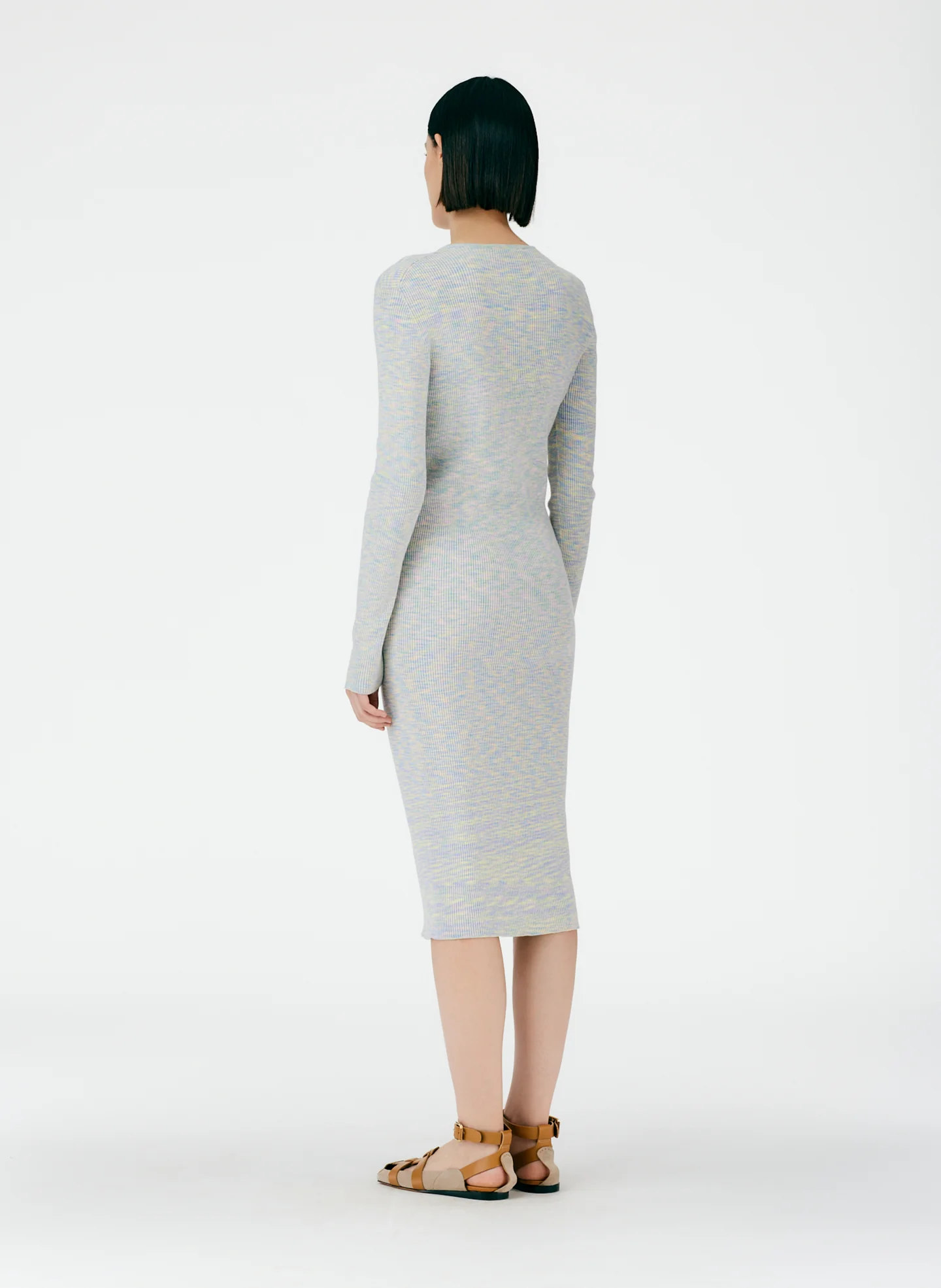 Printed Combed Cotton Crewneck Shift Dress - Image 4