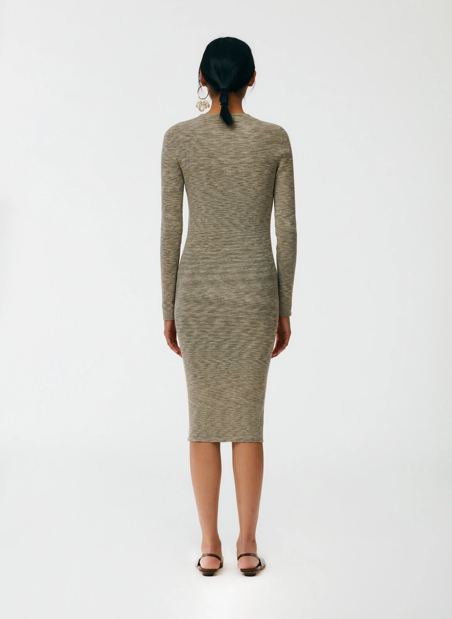 Printed Combed Cotton Crewneck Shift Dress - Image 10