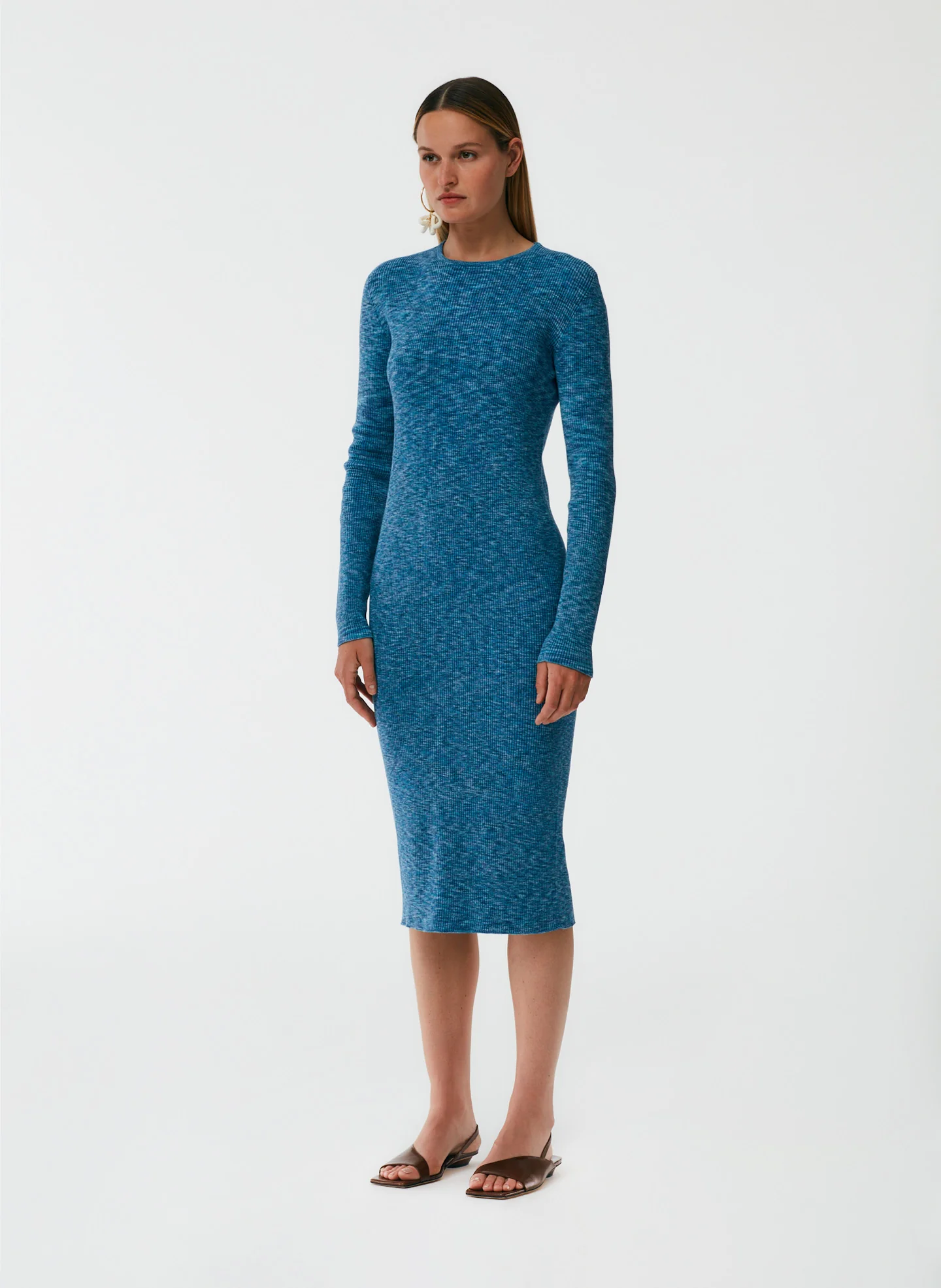 Printed Combed Cotton Crewneck Shift Dress - Image 2