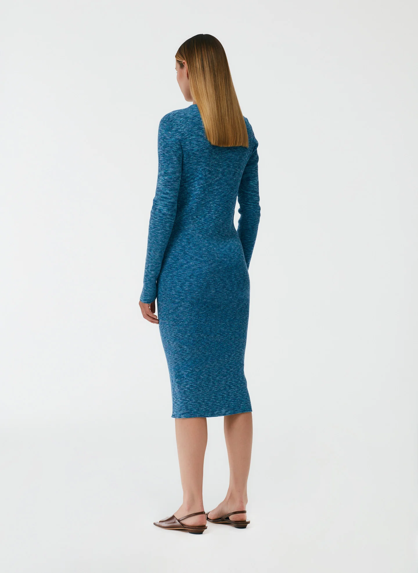 Printed Combed Cotton Crewneck Shift Dress - Image 3