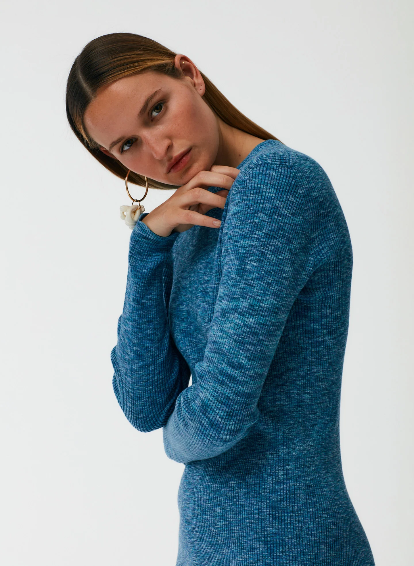 Printed Combed Cotton Crewneck Shift Dress - Image 6