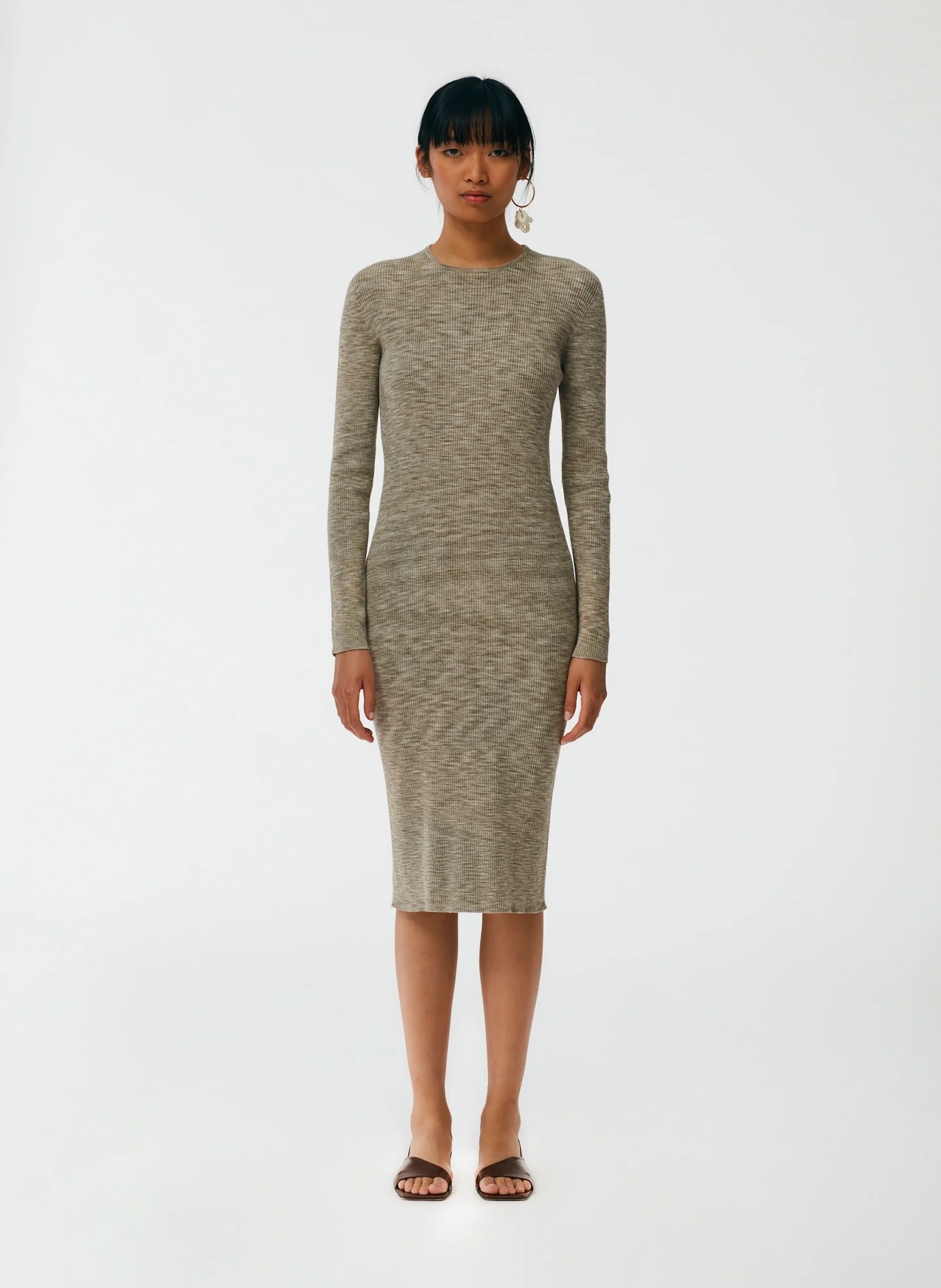 Printed Combed Cotton Crewneck Shift Dress - Image 7