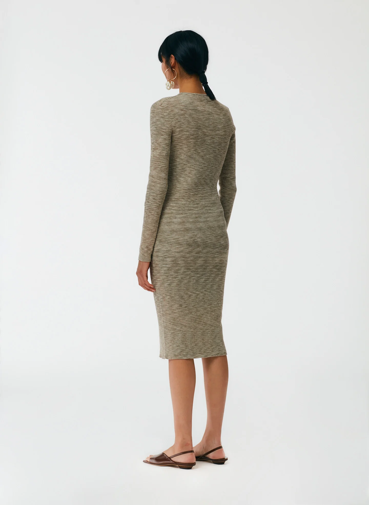 Printed Combed Cotton Crewneck Shift Dress - Image 9