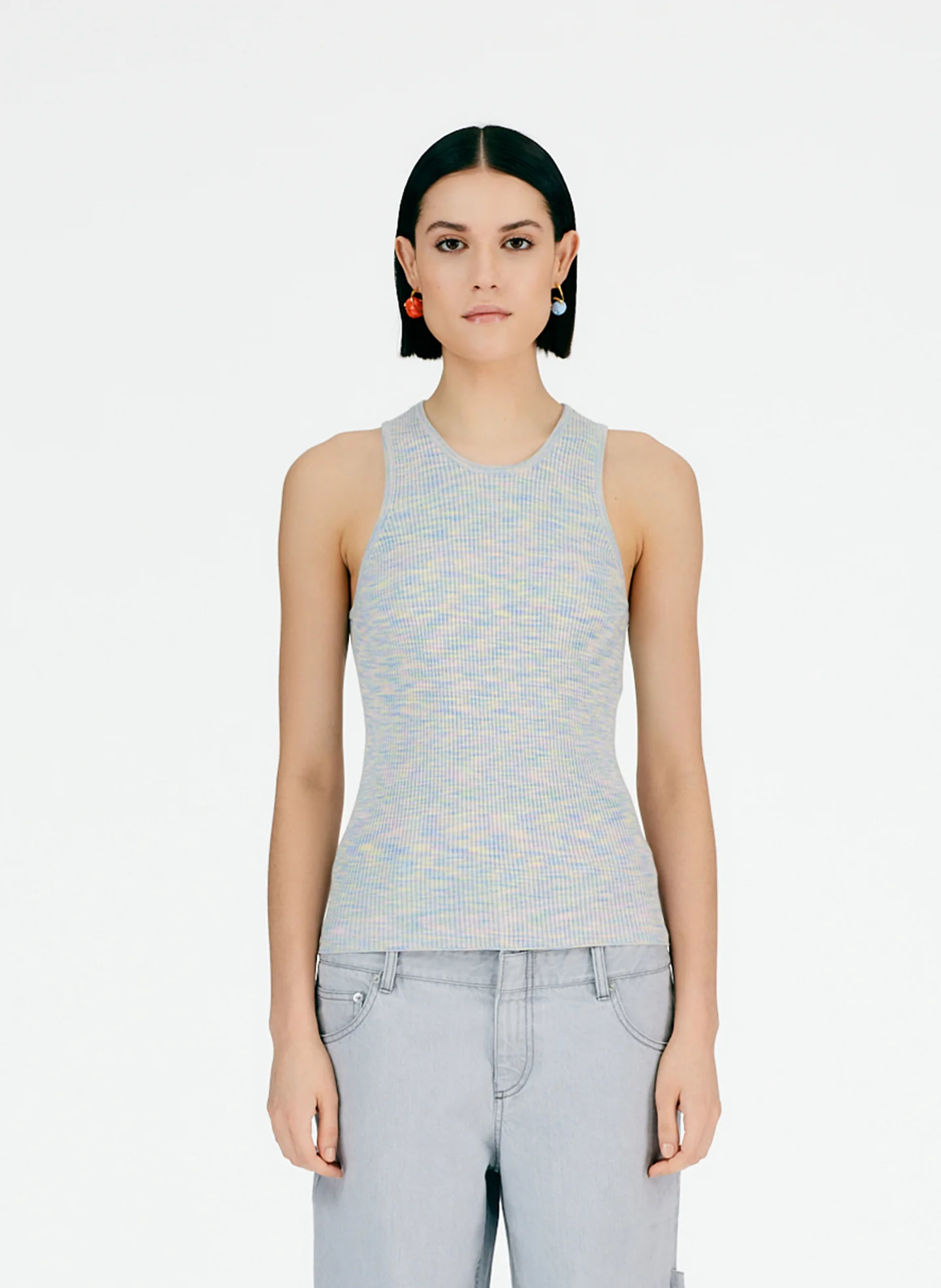 Printed Combed Cotton Ribbed Tank