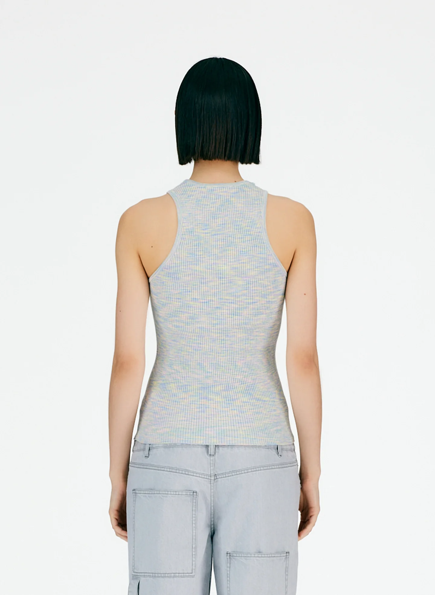 Printed Combed Cotton Ribbed Tank - Image 3