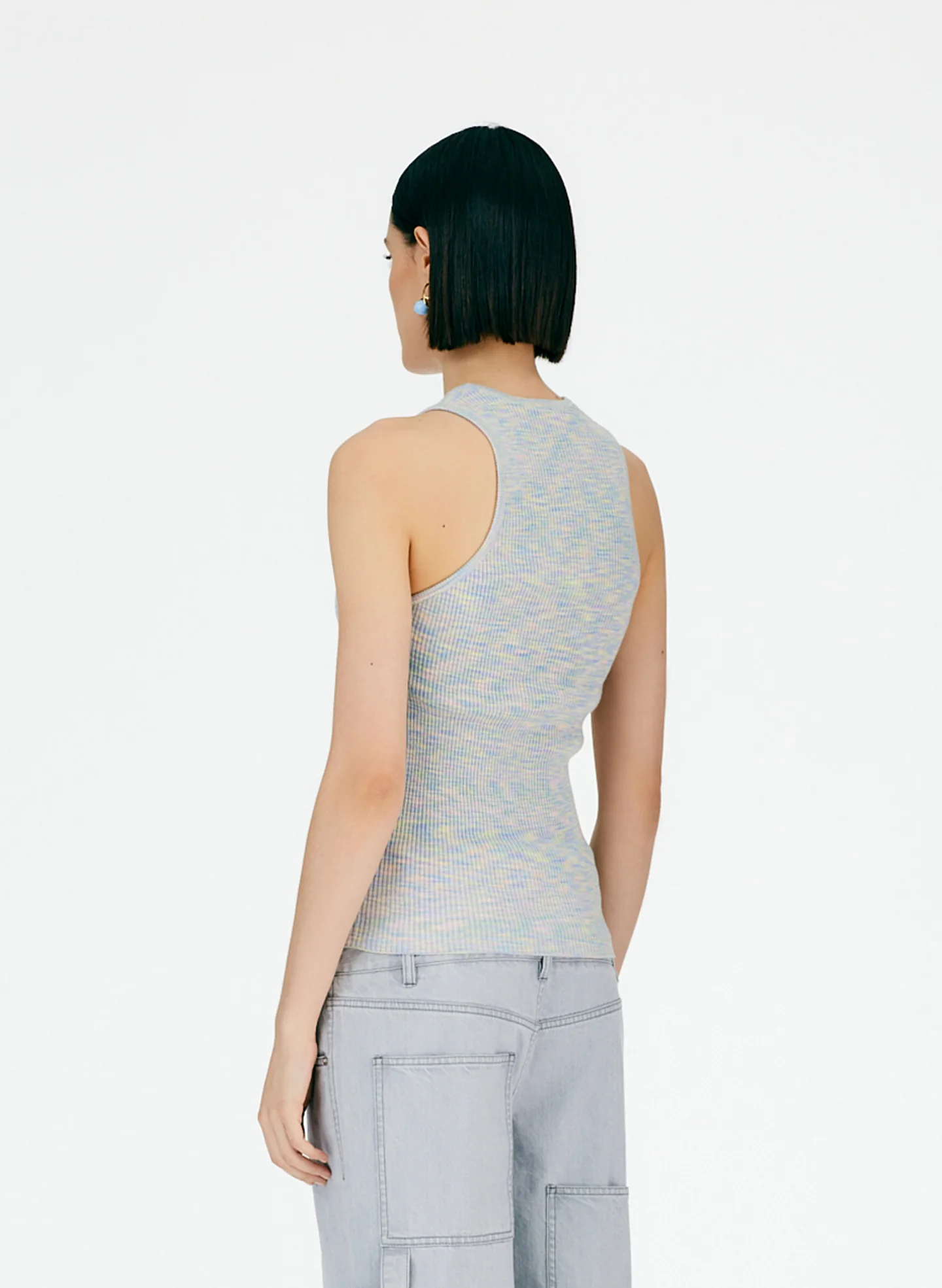 Printed Combed Cotton Ribbed Tank - Image 4