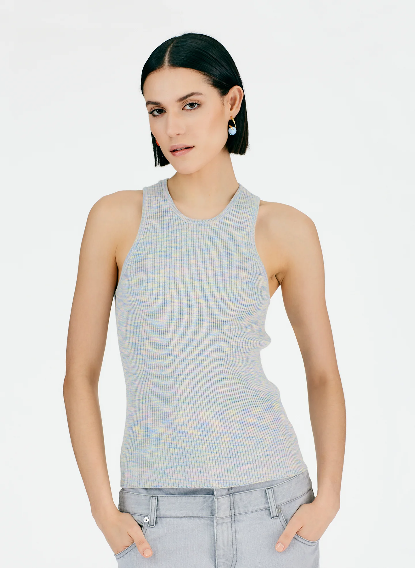 Printed Combed Cotton Ribbed Tank - Image 5
