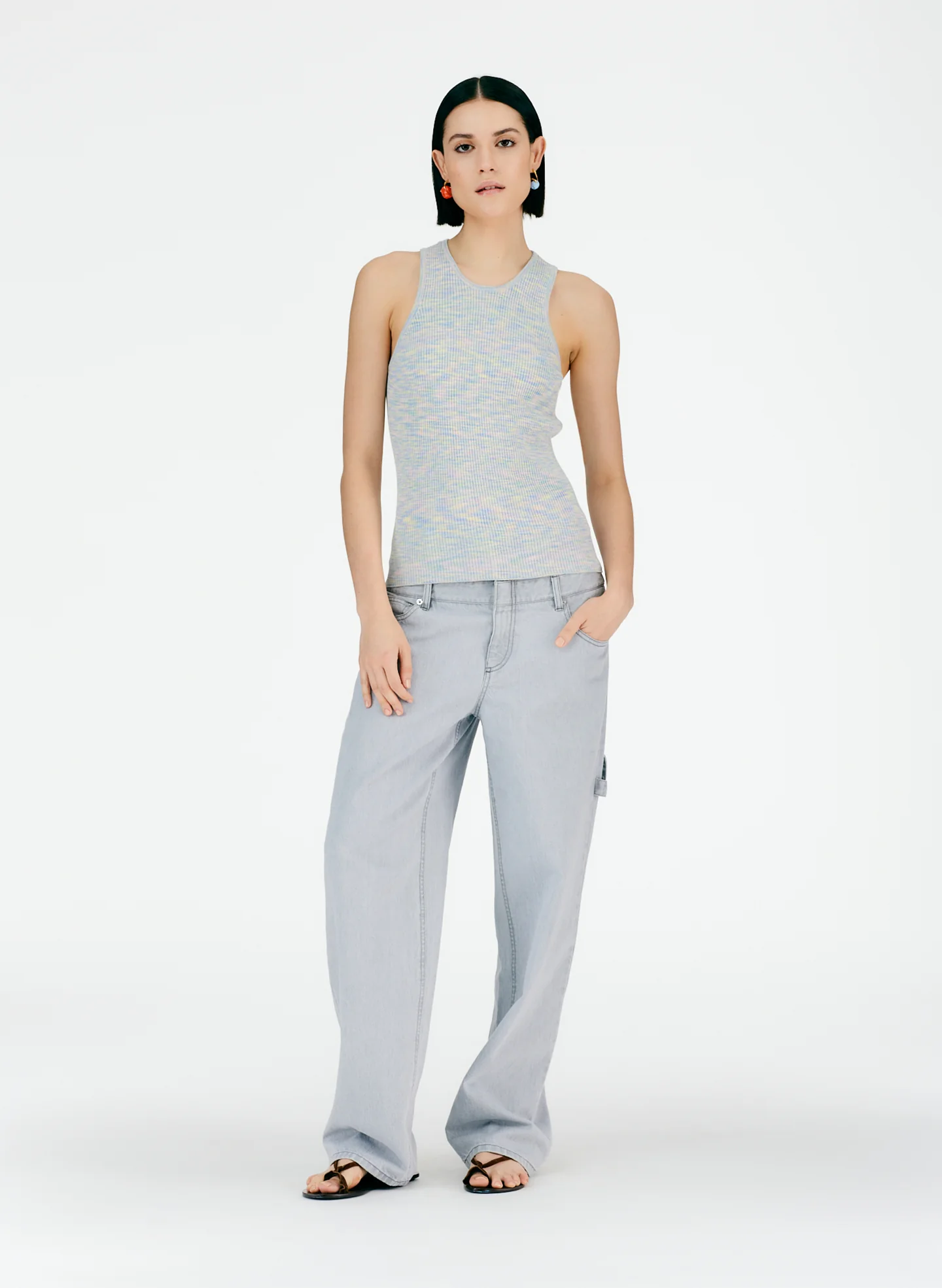 Printed Combed Cotton Ribbed Tank - Image 6