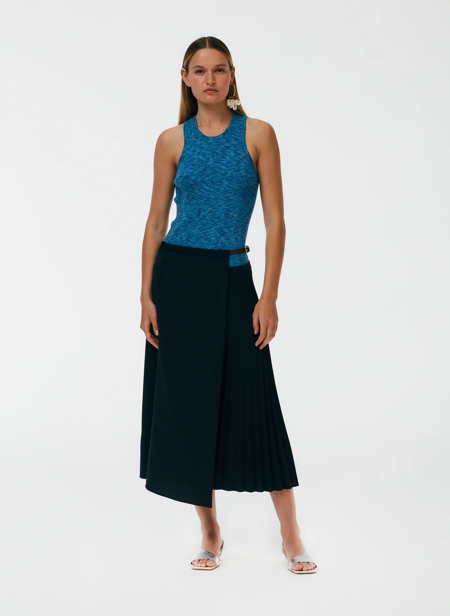 Printed Combed Cotton Ribbed Sweater Tank - Image 10