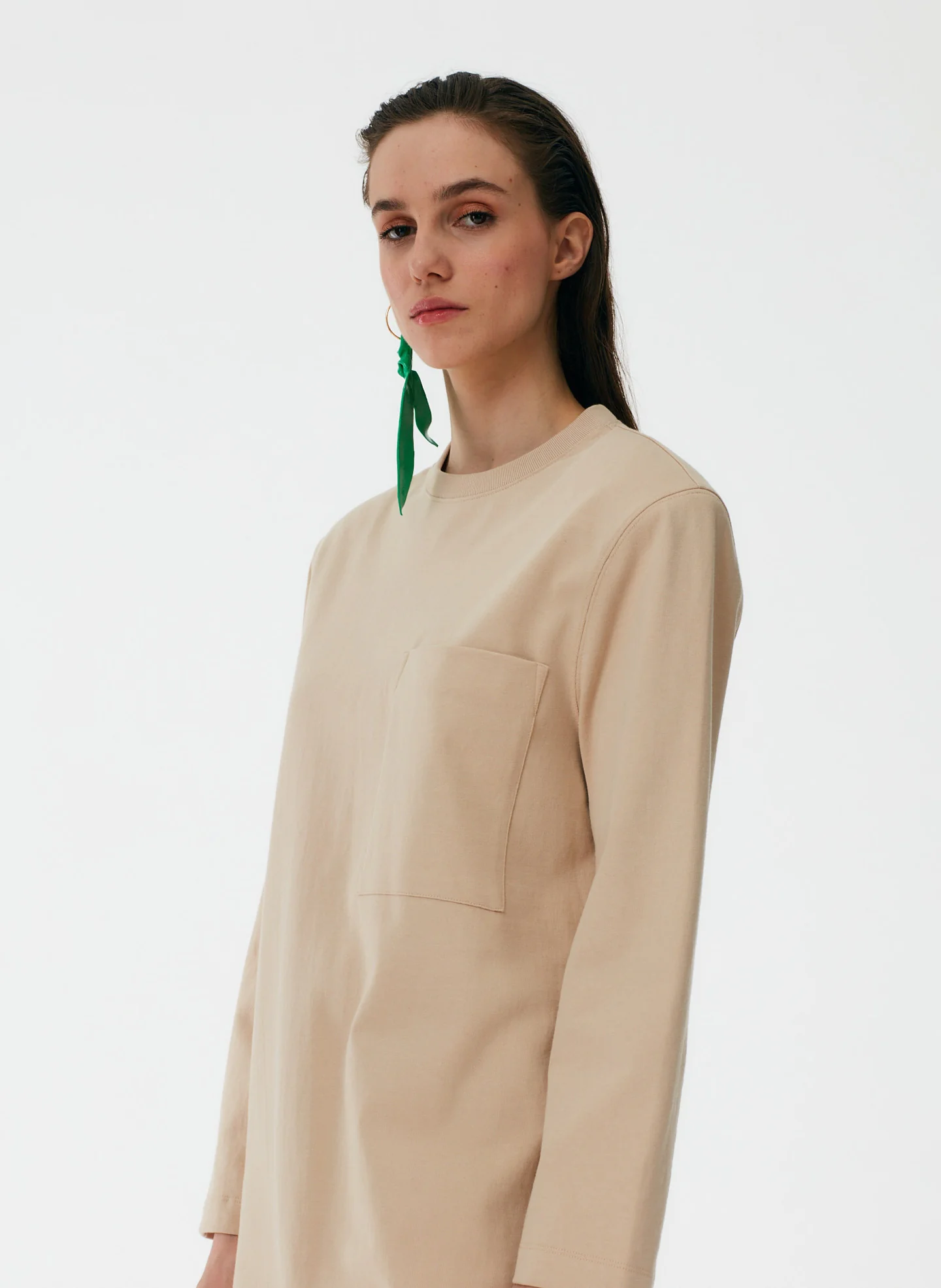 Punto Milano Long Sleeve Shoulder Pad T-Shirt Dress - Image 10
