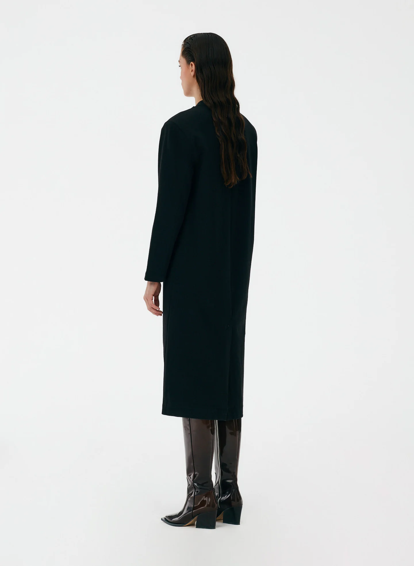 Punto Milano Long Sleeve Shoulder Pad T-Shirt Dress - Image 5