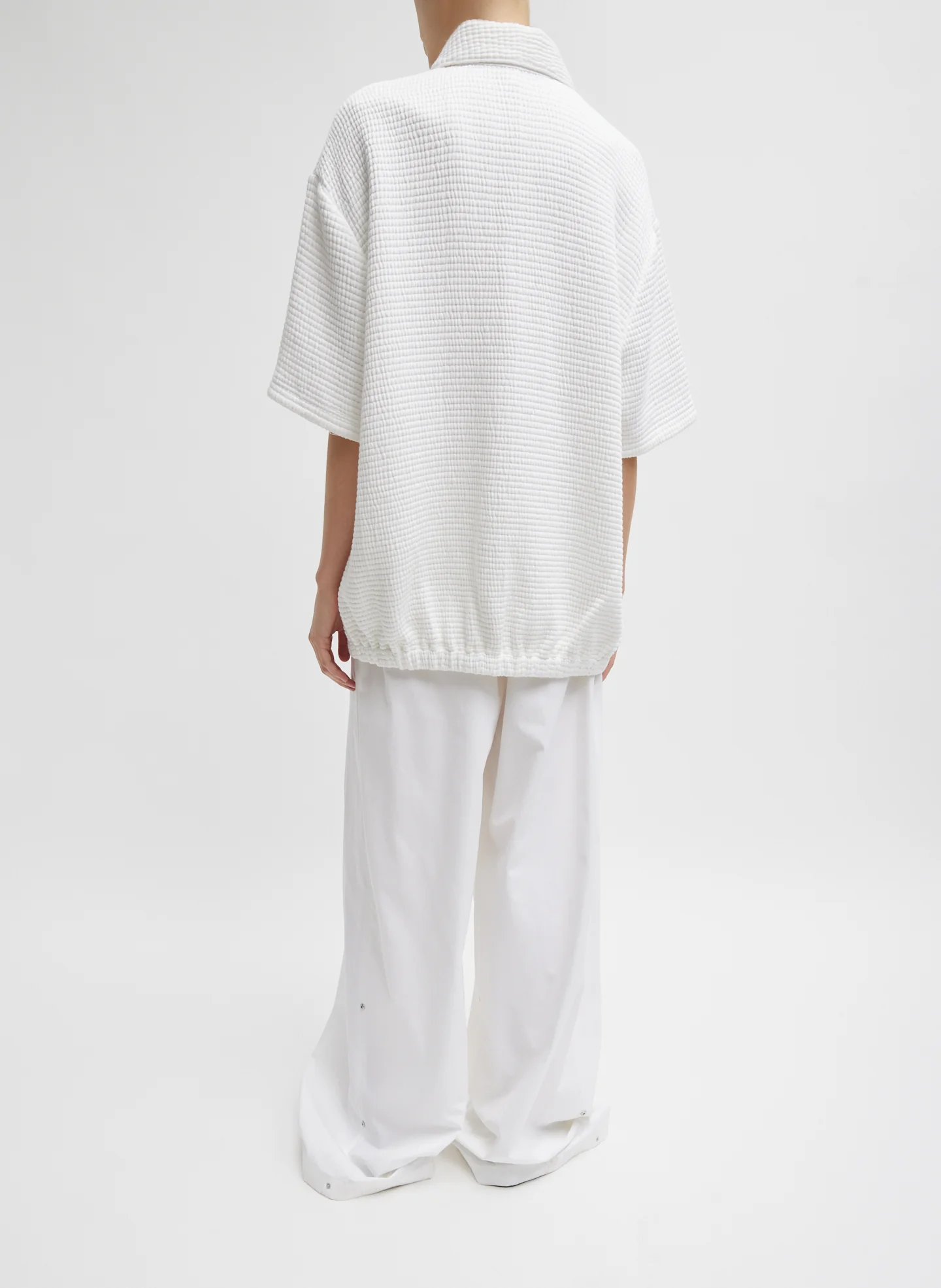 Quilted Waffle Polo Tunic Top - Image 4