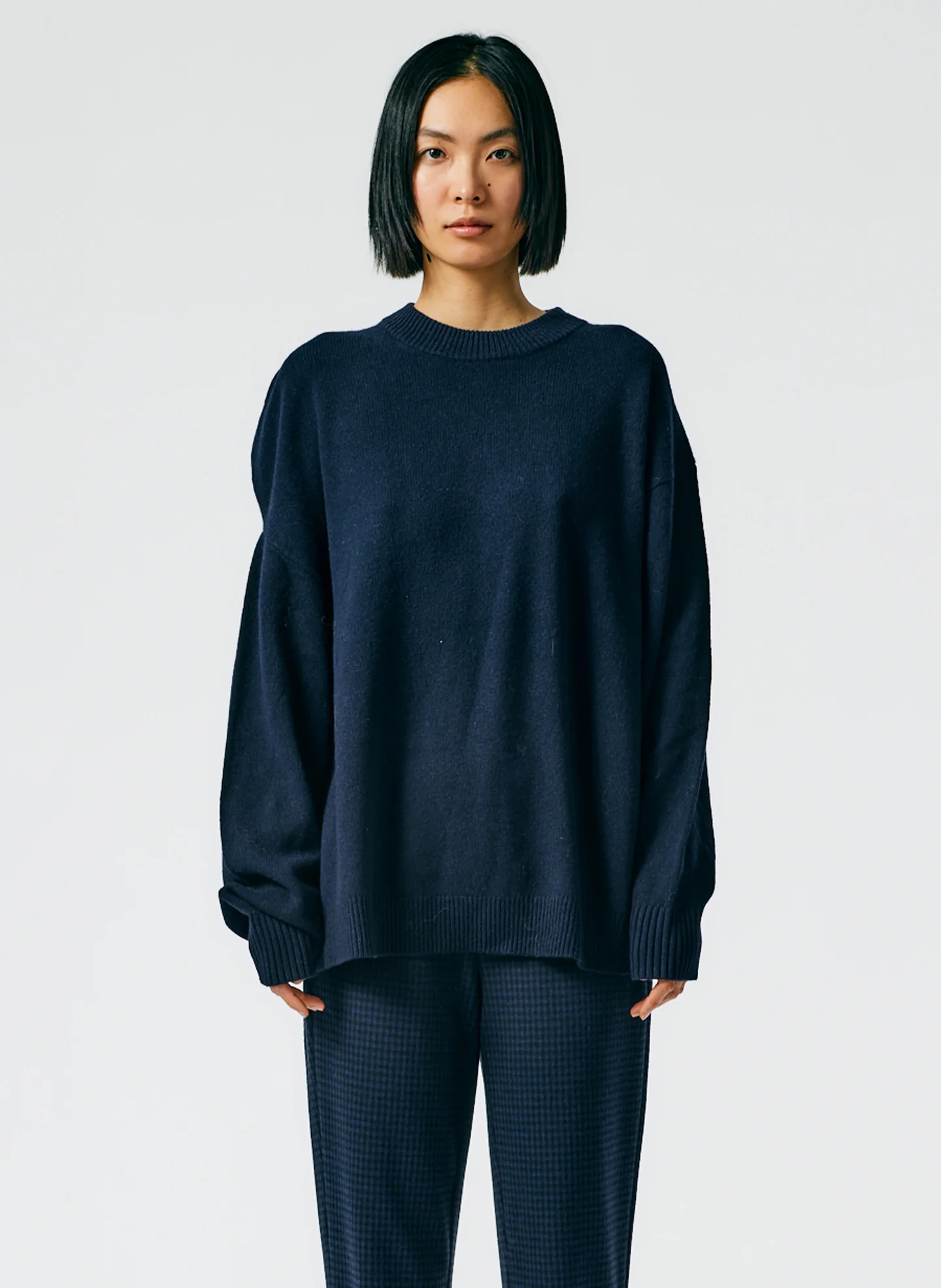 Recycled Cashmere Carre Crewneck Pullover - Image 2