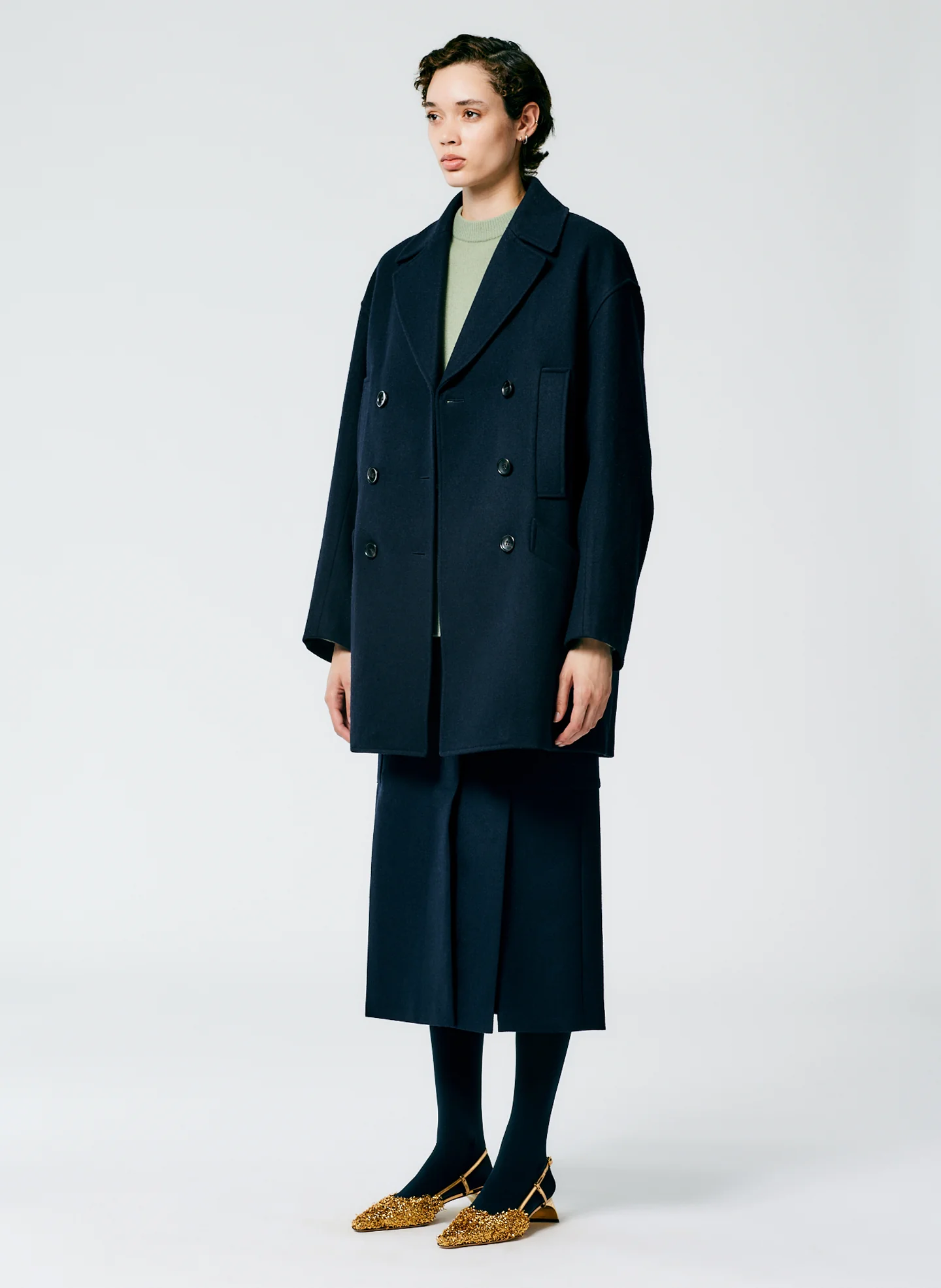 Recycled Felted Wool Peacoat - Image 2