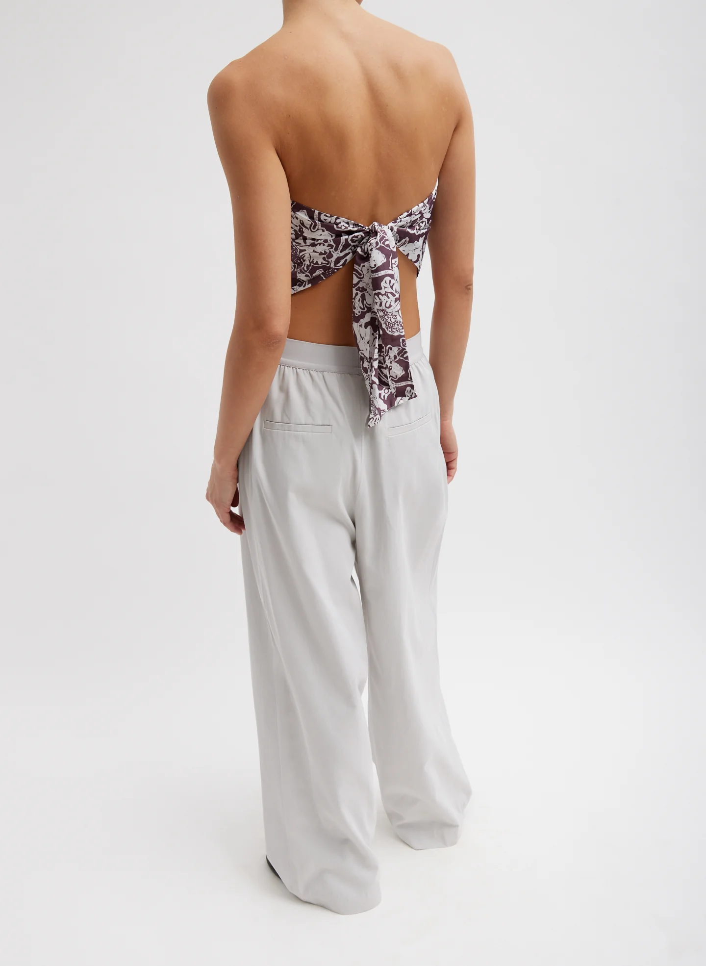 Recycled Nylon Batik Strapless Bandeau - Image 5