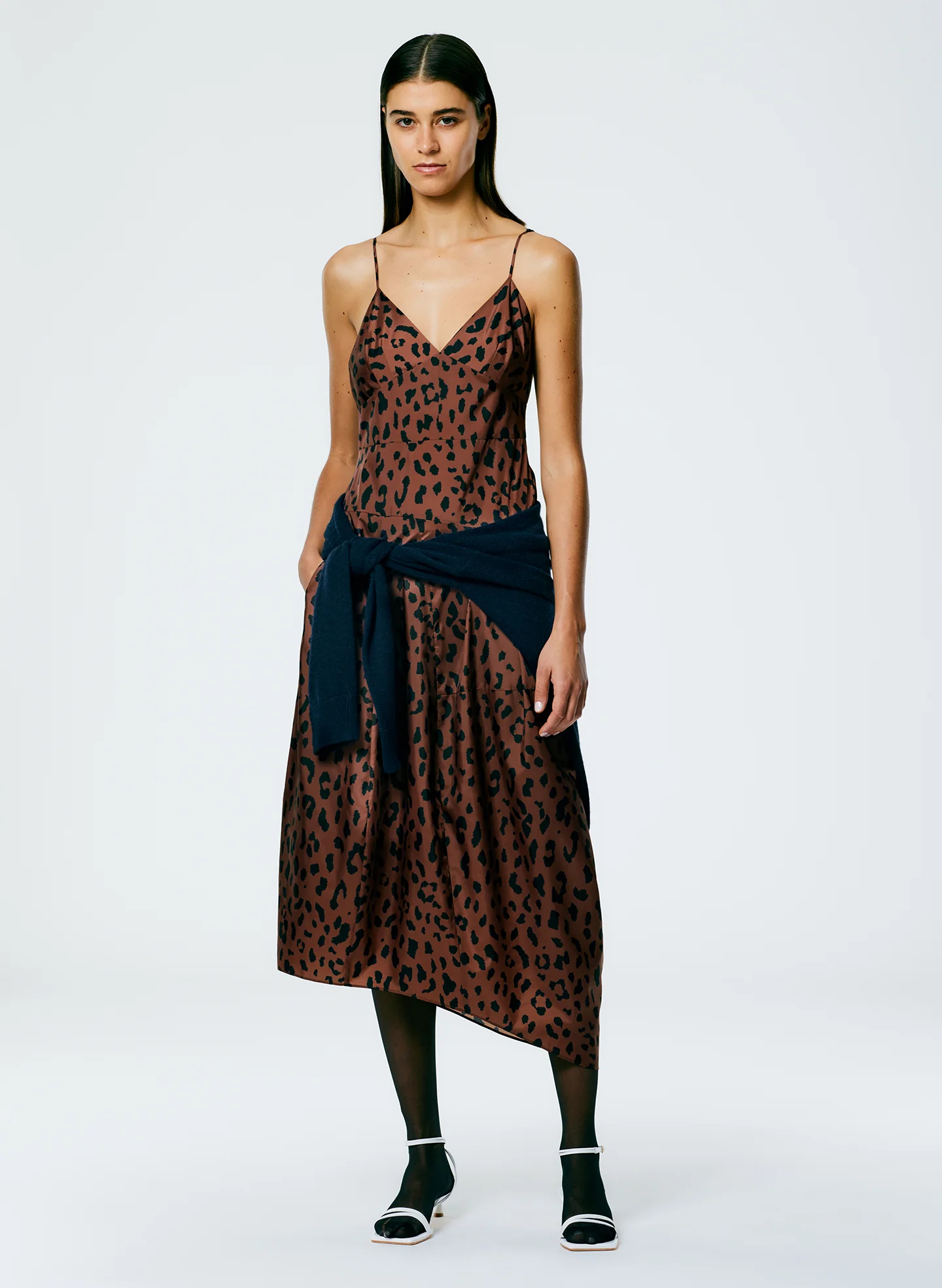 Recycled Sporty Nylon Cheetah Cami Dress