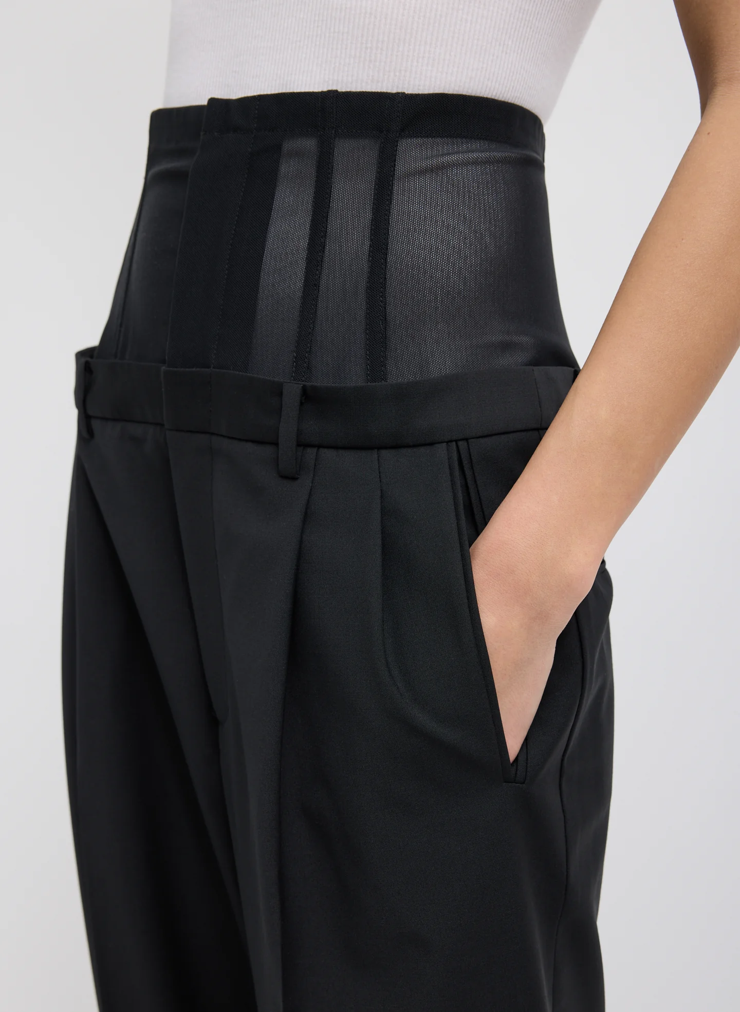 Recycled Tropical Wool Corset Trouser - Image 6