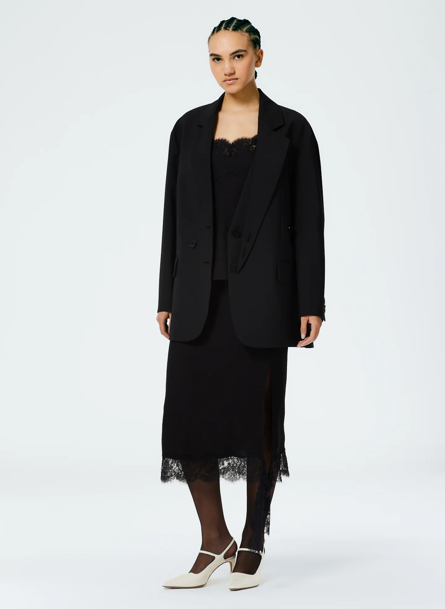 Tropical Wool Detached Lapel Liam Blazer