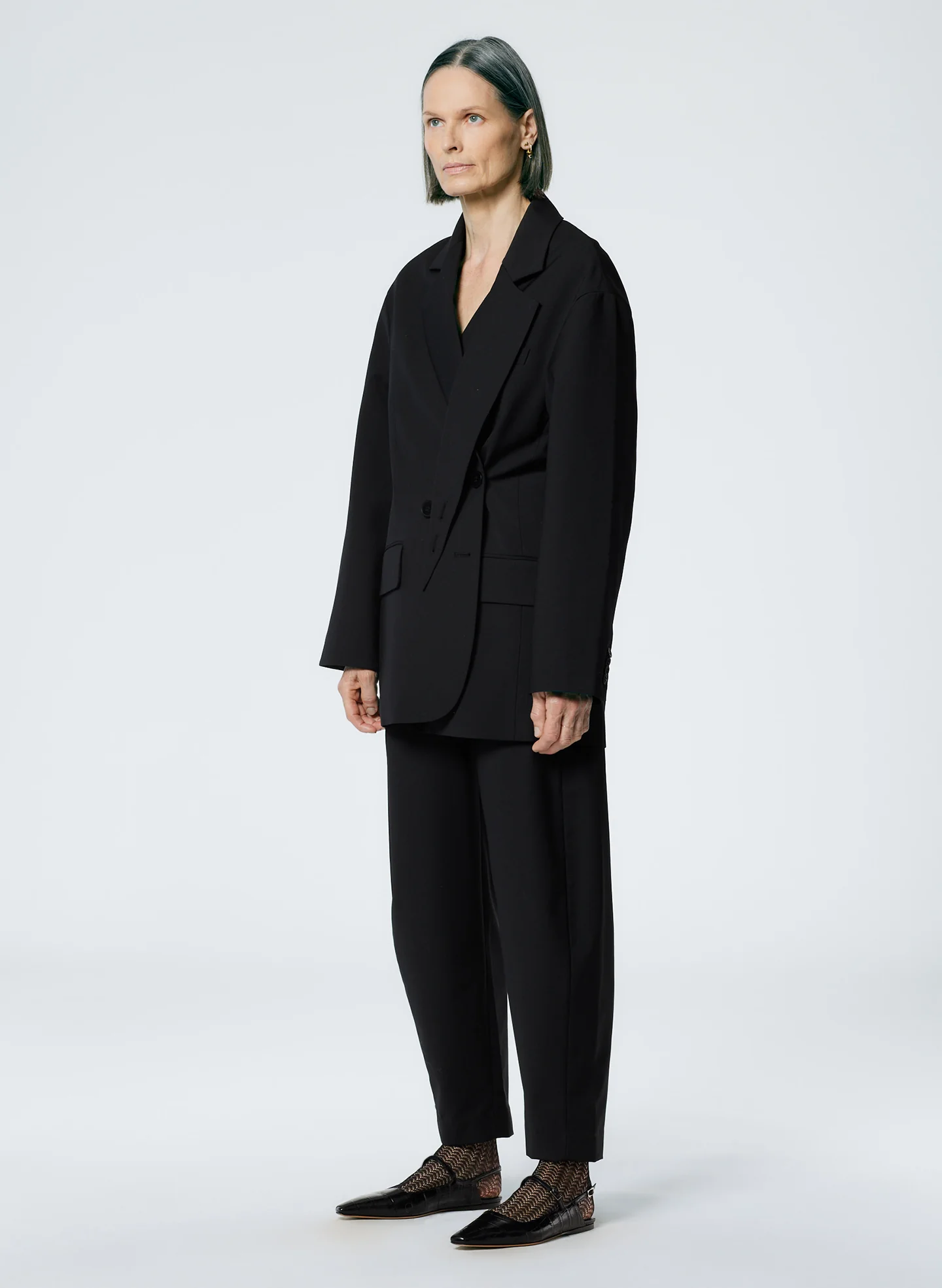 Tropical Wool Detached Lapel Liam Blazer - Image 4