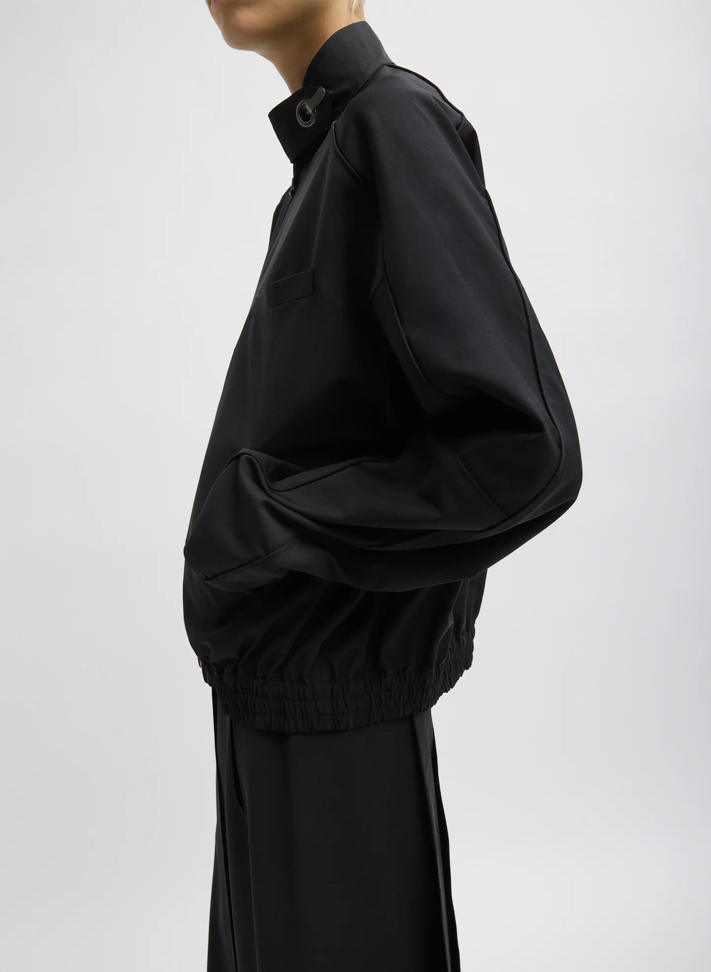 Recycled Tropical Wool Moto Bomber - Image 2