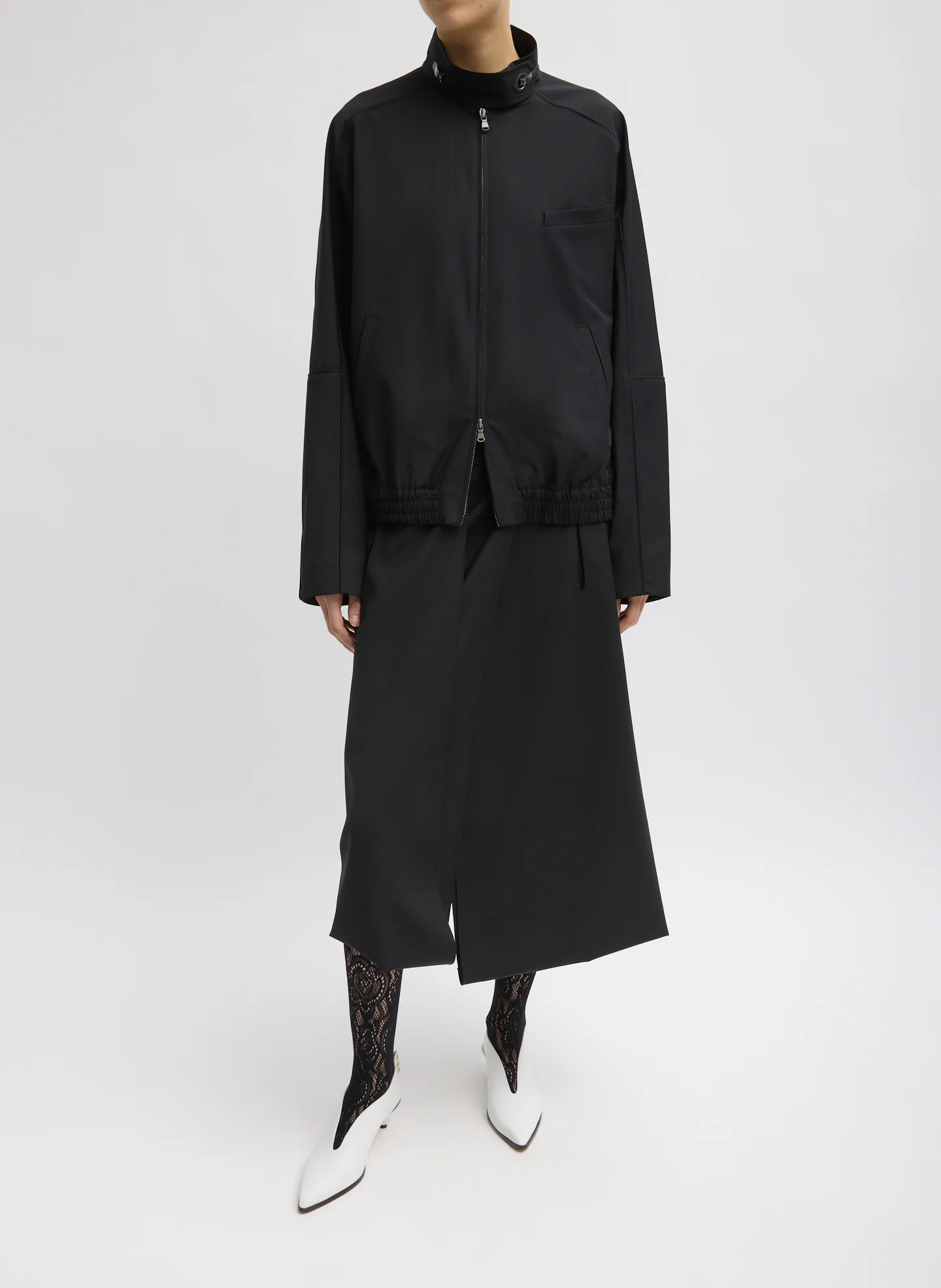 Recycled Tropical Wool Moto Bomber - Image 5