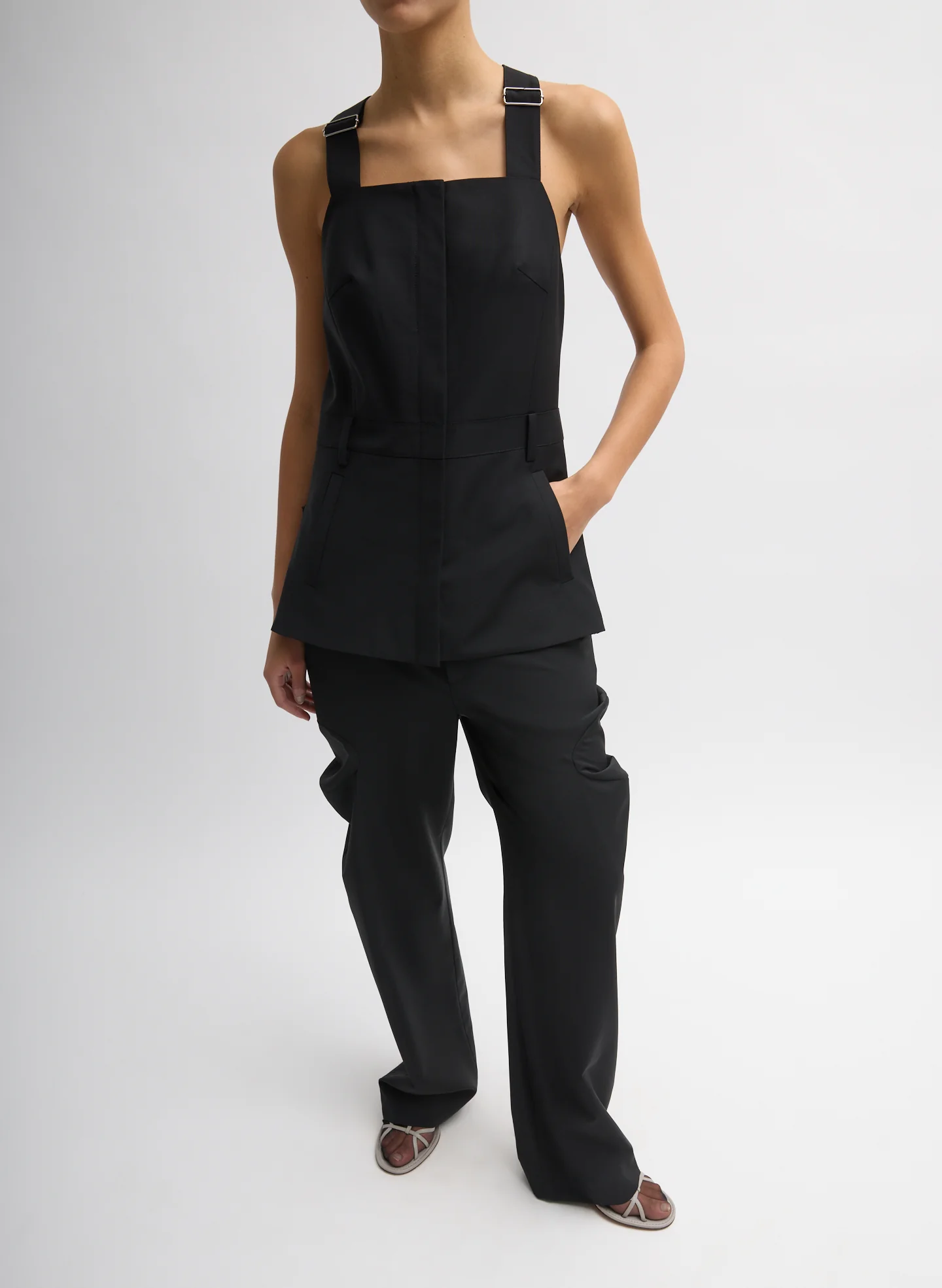 Recycled Tropical Wool Overall Top - Image 7