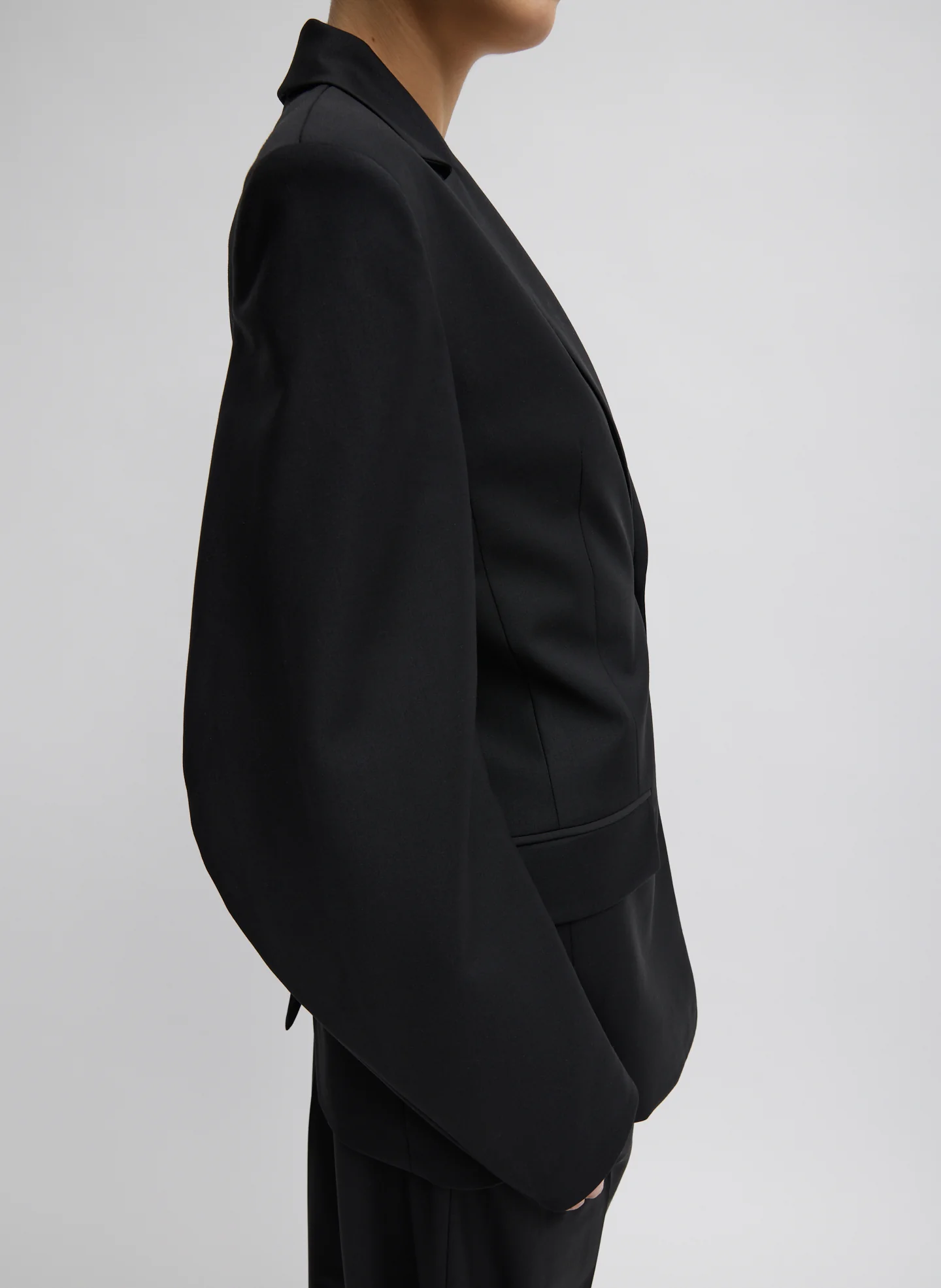 Recycled Tropical Wool Sculpted Blazer - Image 5