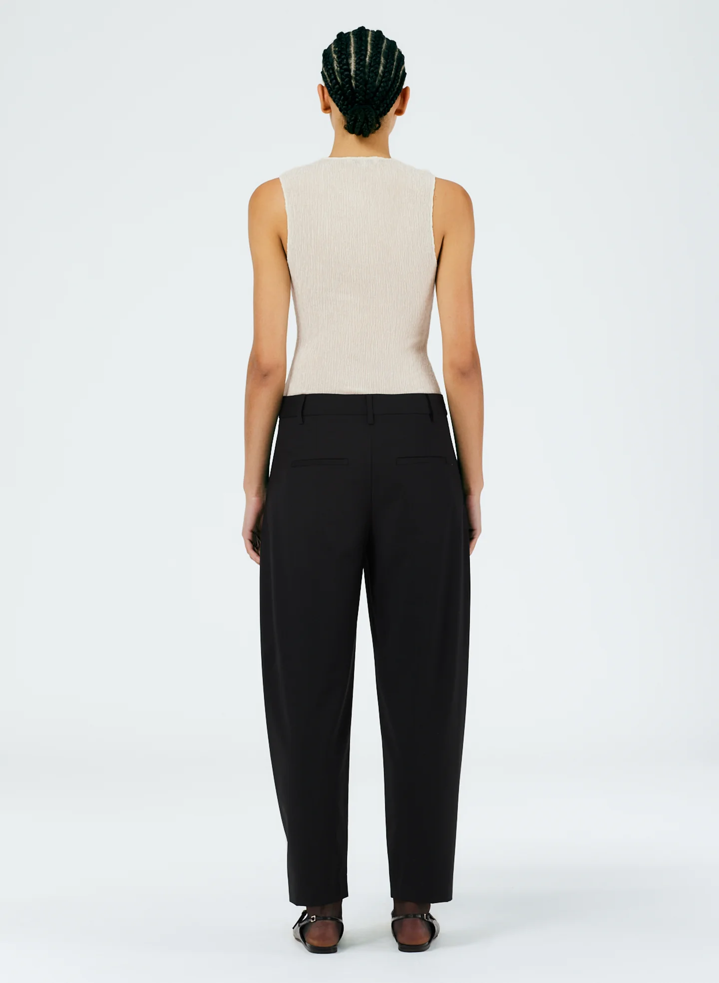 Tropical Wool Sculpted Trouser - Image 4