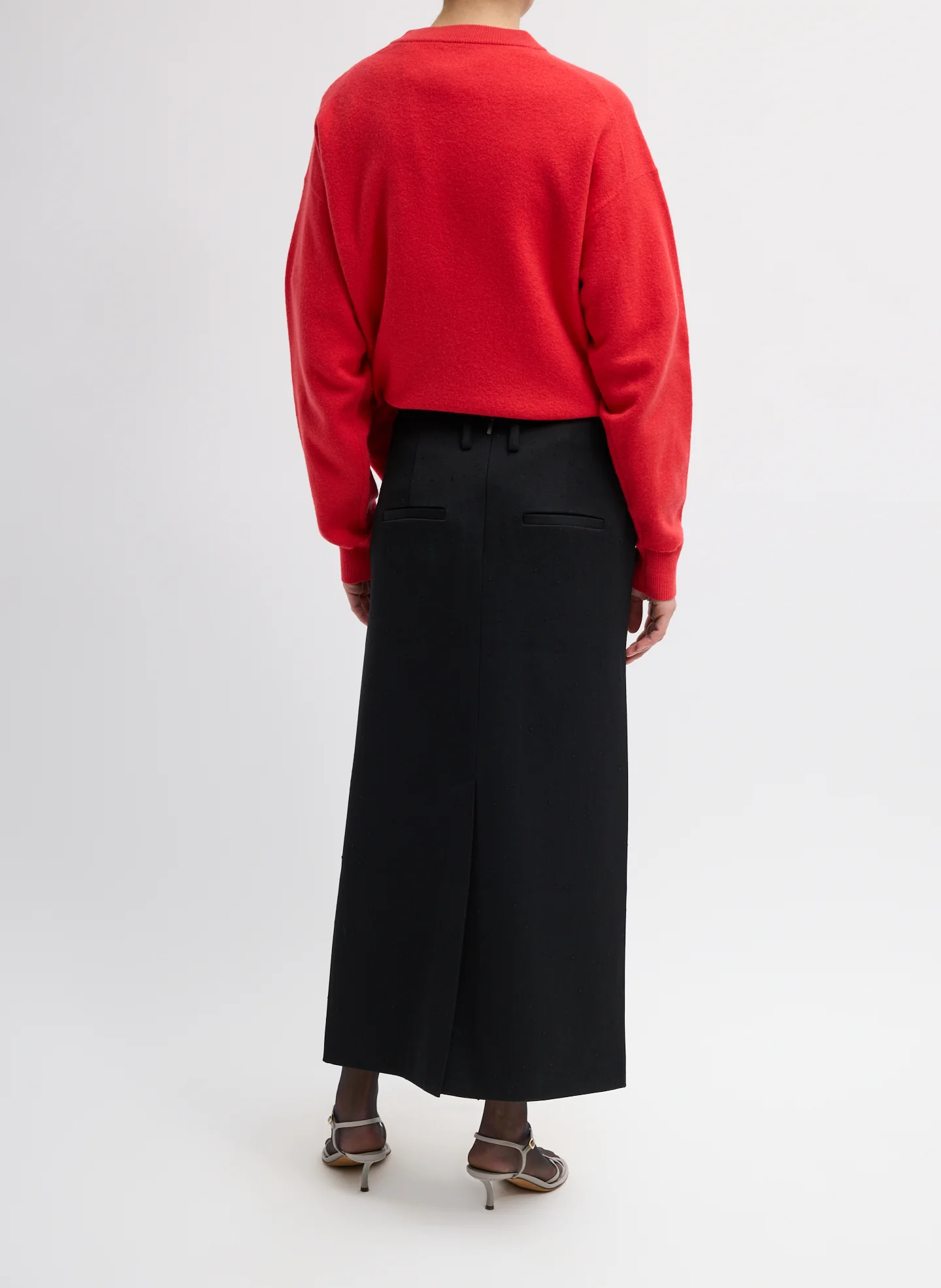 Refined Wool Slub Pencil Skirt - Image 4