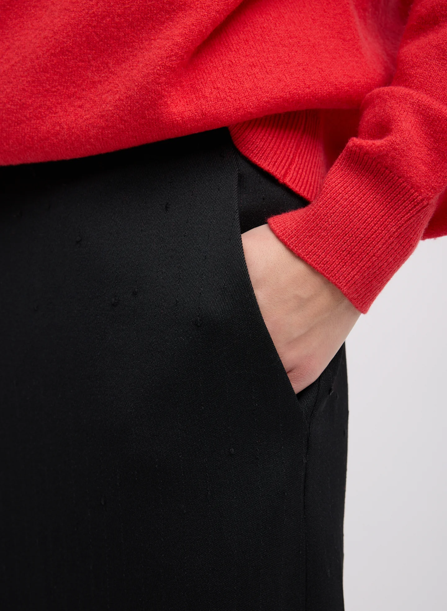 Refined Wool Slub Pencil Skirt - Image 7