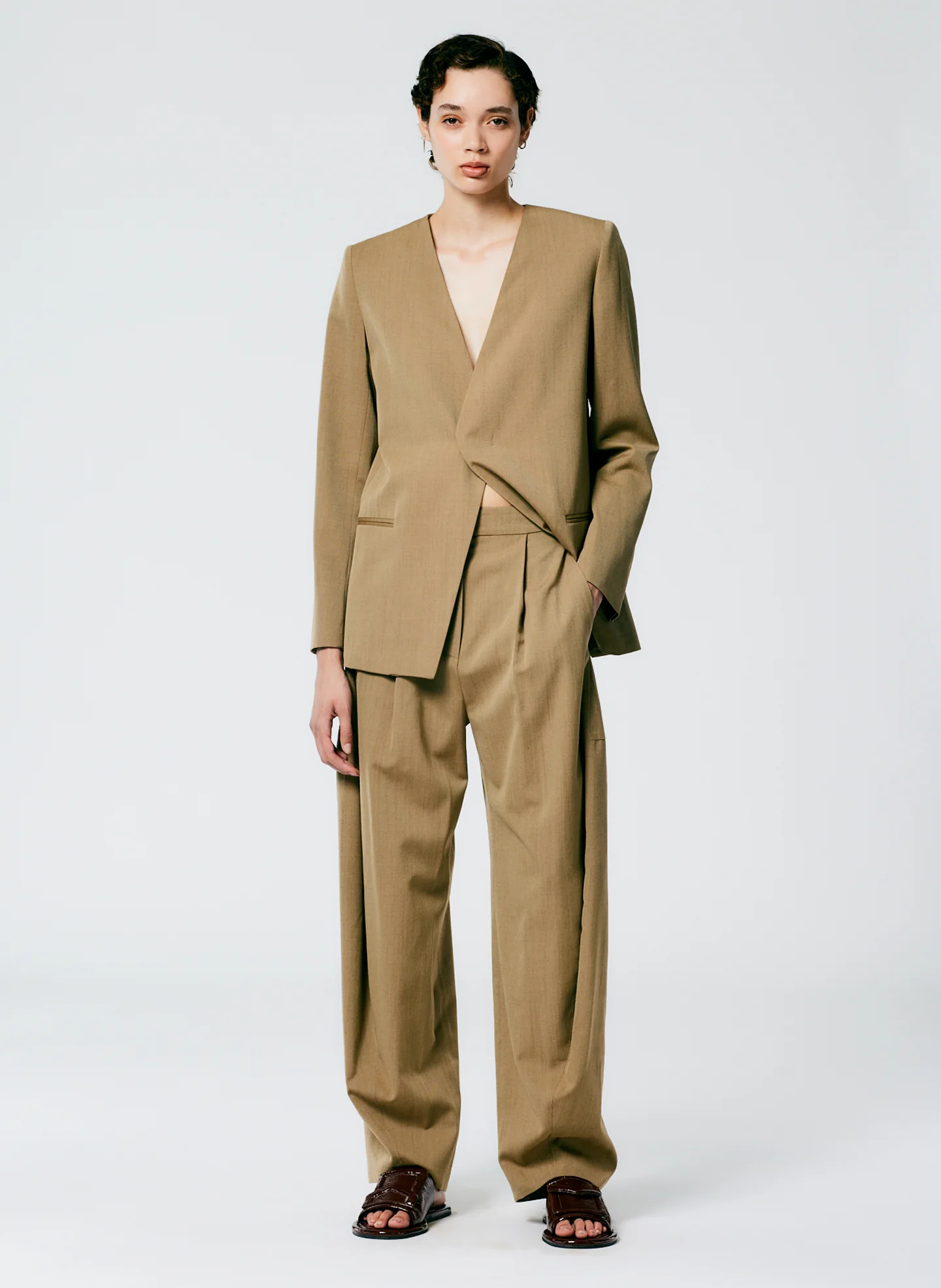 Refined Wool Tricotine Suiting Simon Trouser - Image 5